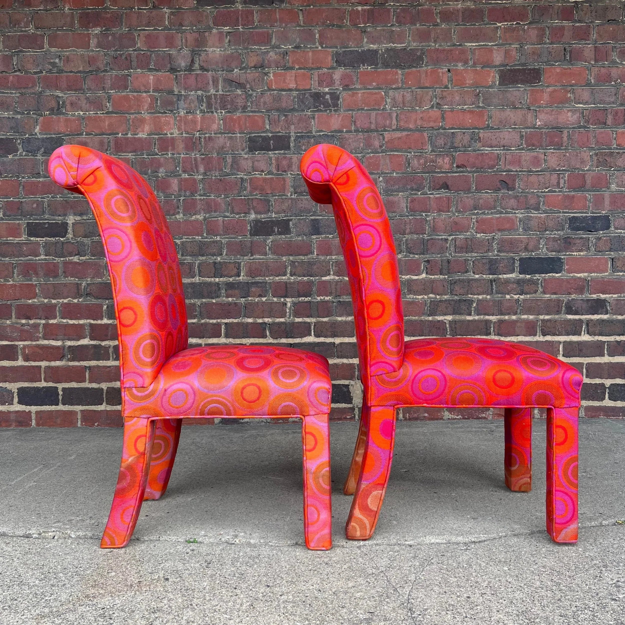Pair of Tall Back Parsons Chairs