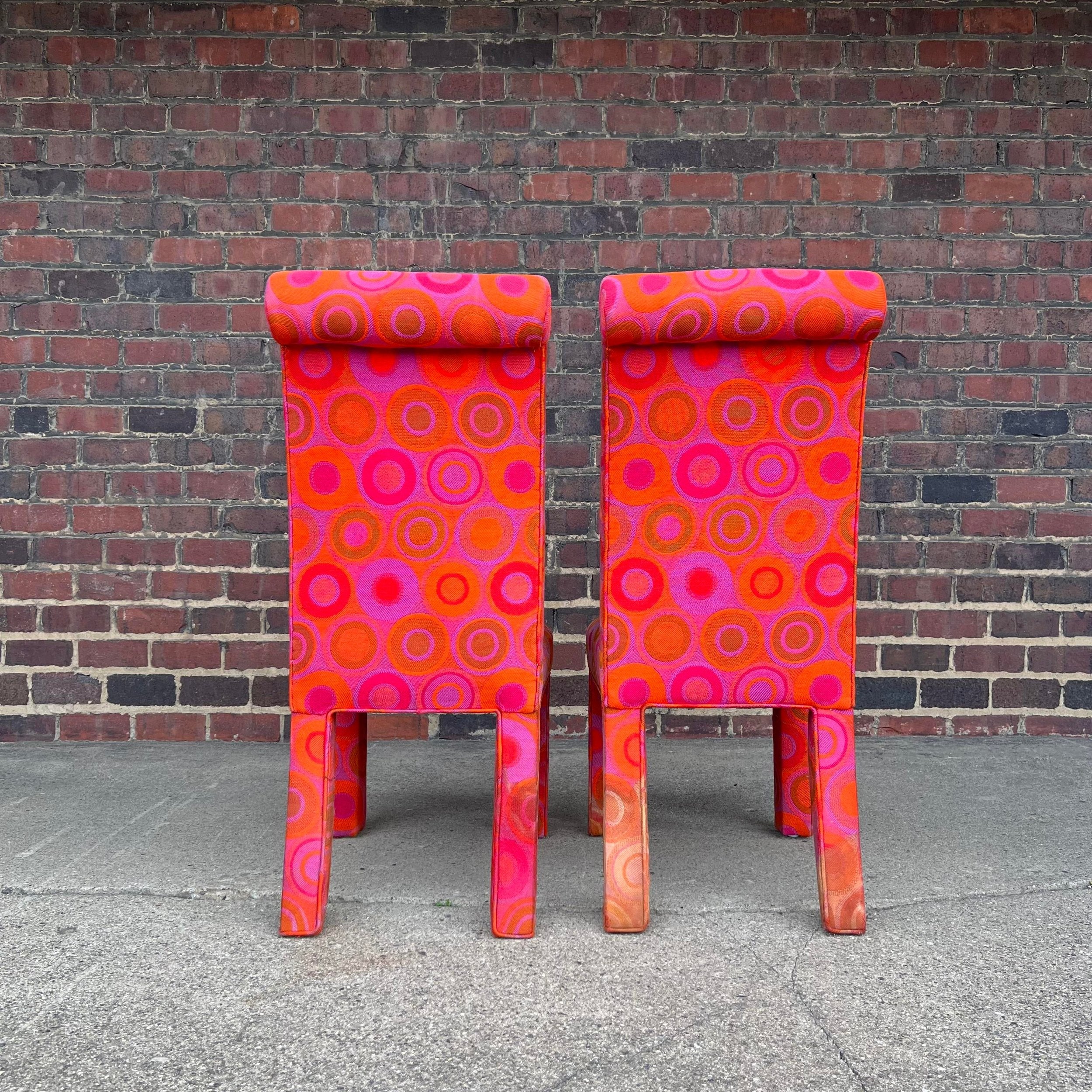 Pair of Tall Back Parsons Chairs