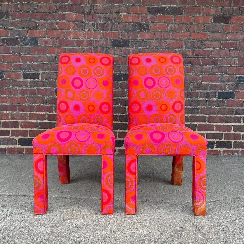 Pair of Tall Back Parsons Chairs