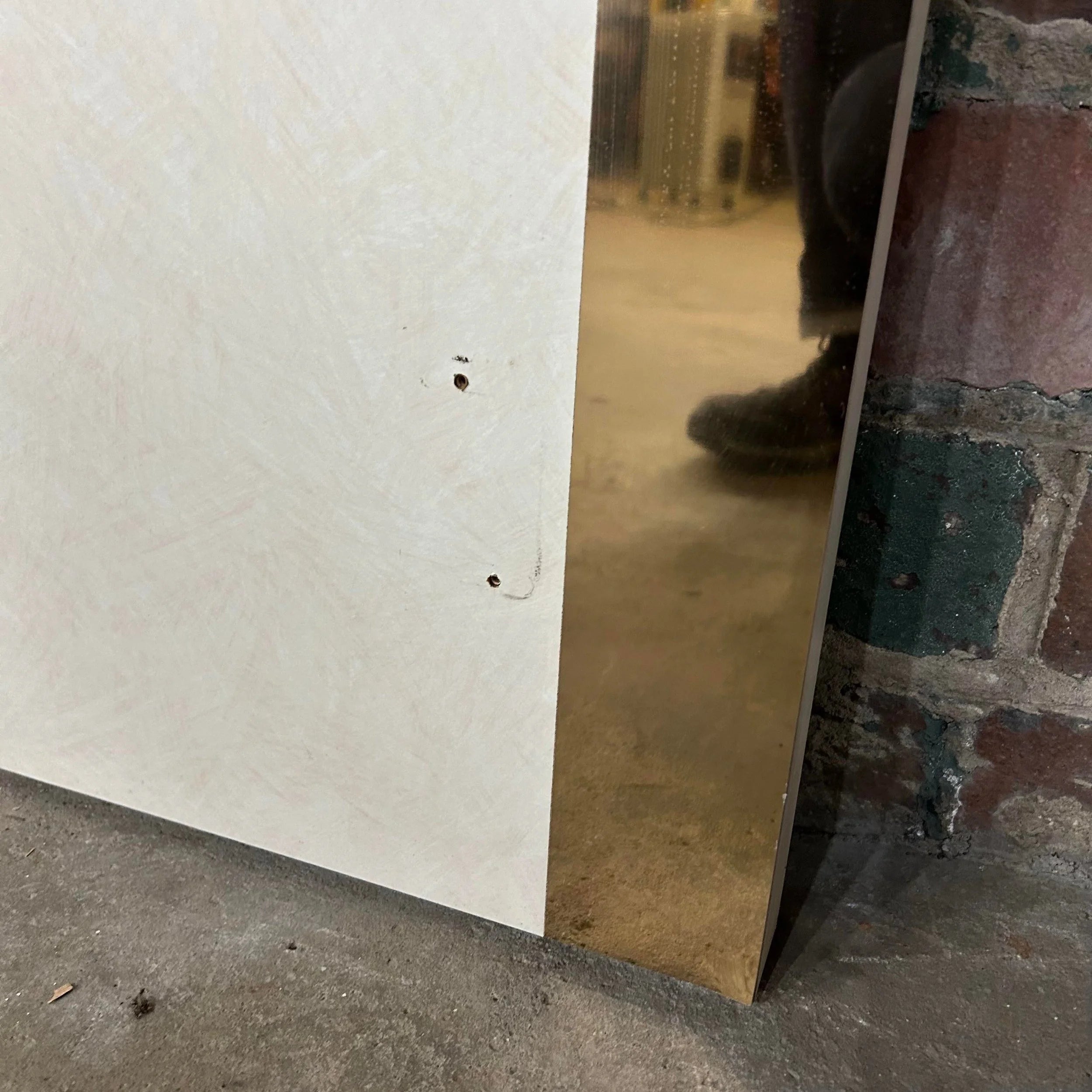 Pair of Twin Size Rose Gold Trim Headboards