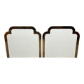 Pair of Twin Size Rose Gold Trim Headboards