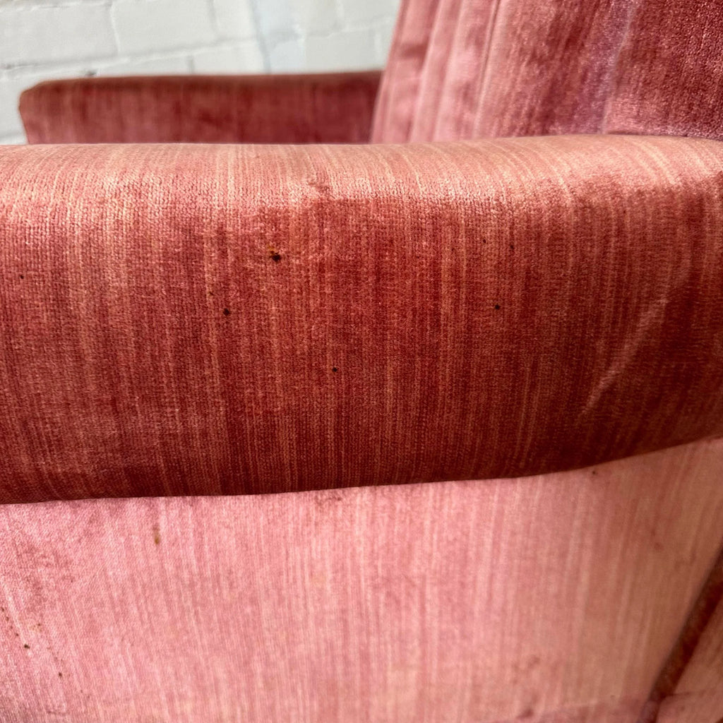 Pair of Velvet Rock & Swivel Tall Back Armchairs