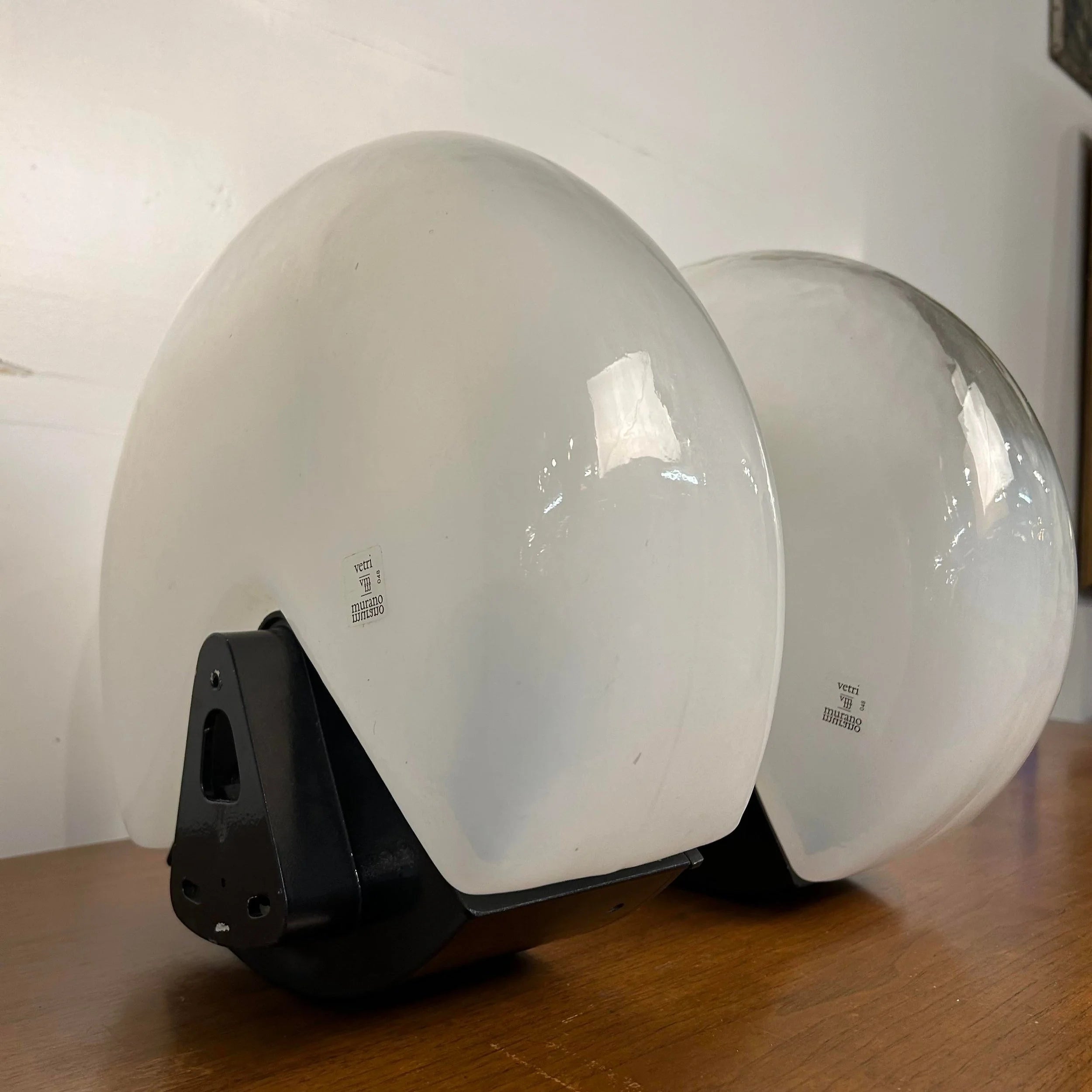 Pair of Vetri Murano Glass Wall Sconce Lights by Roberto Pamio