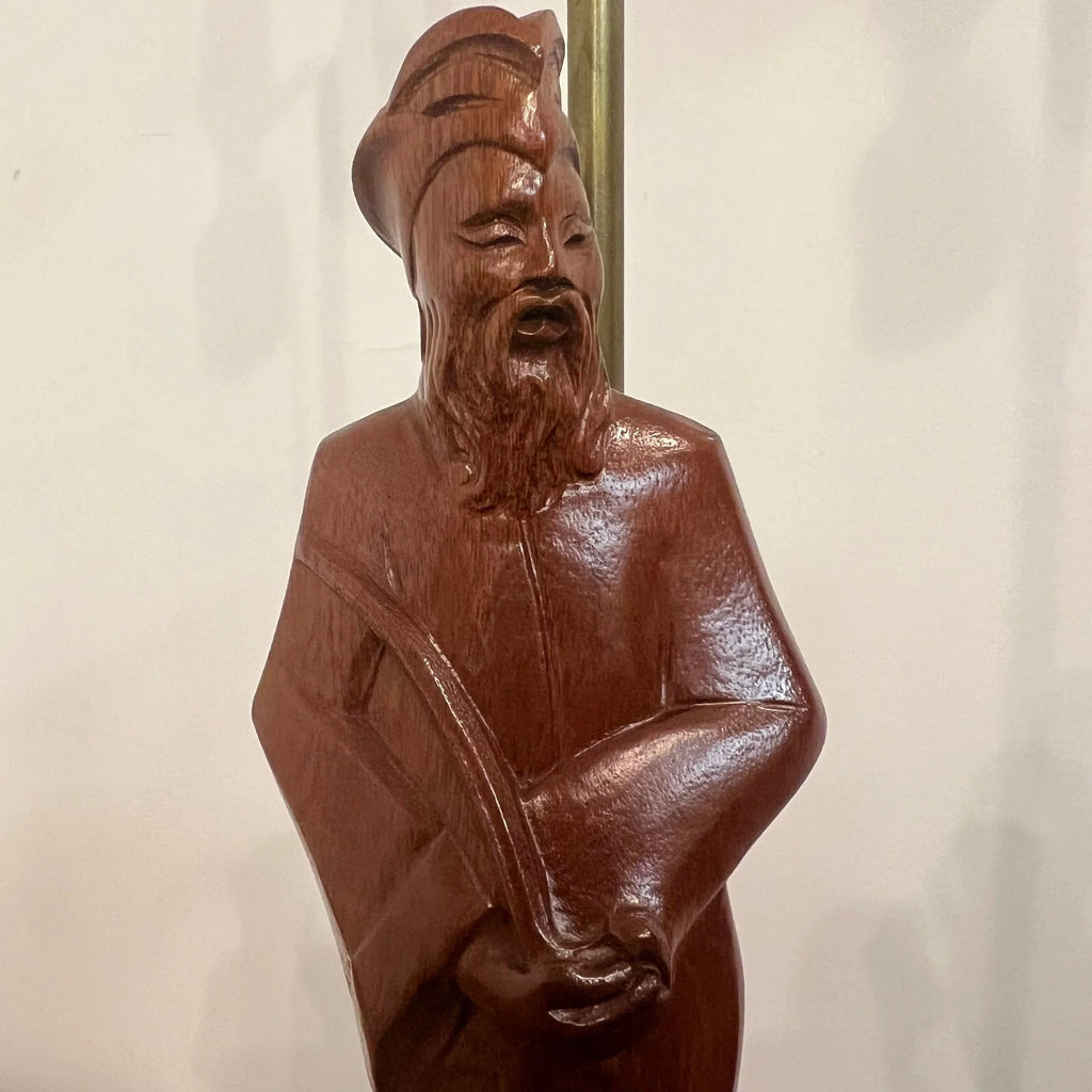 Pair of Yasha Heifetz Carved Table Lamps