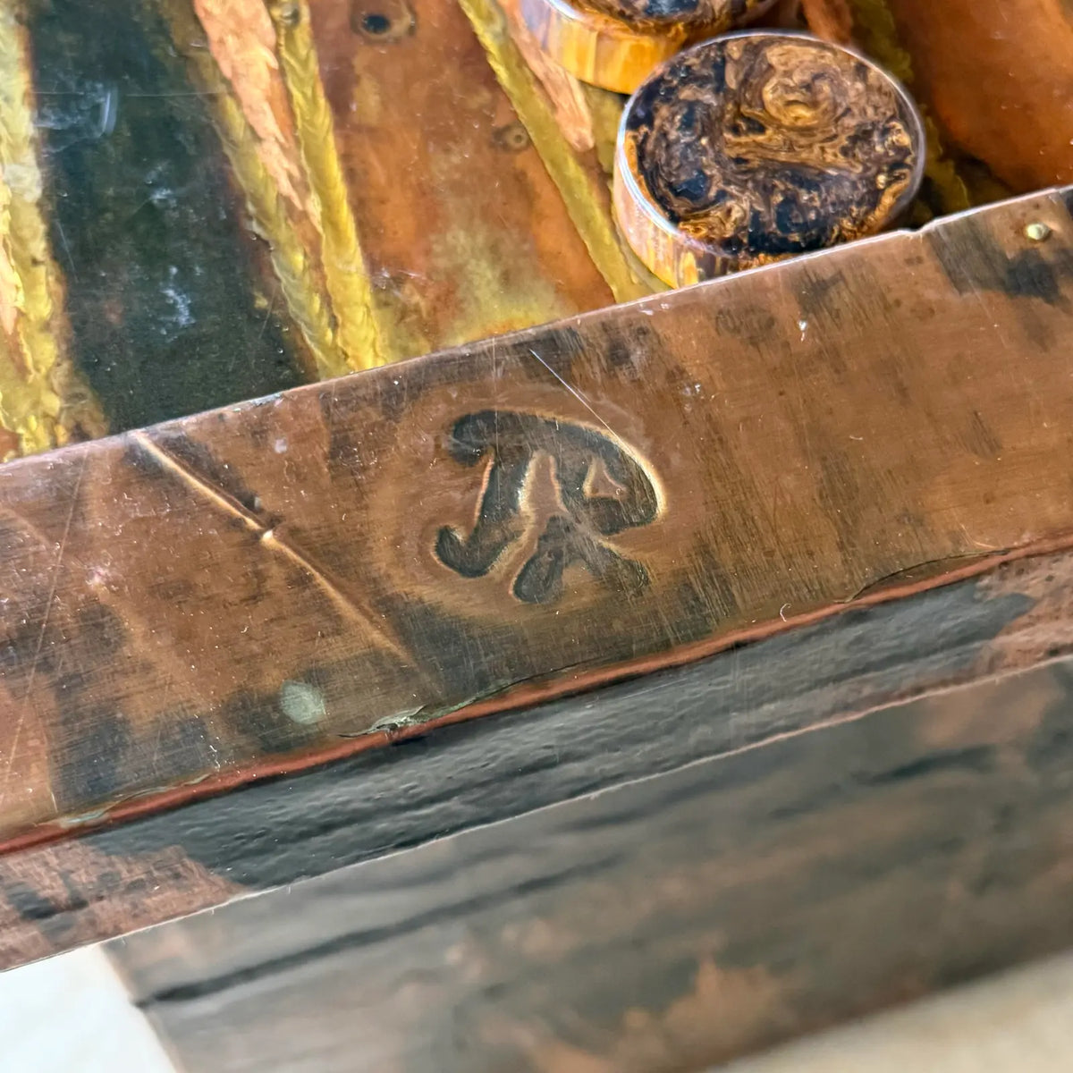 Paul Evans Copper Clad Backgammon Table Studio Made