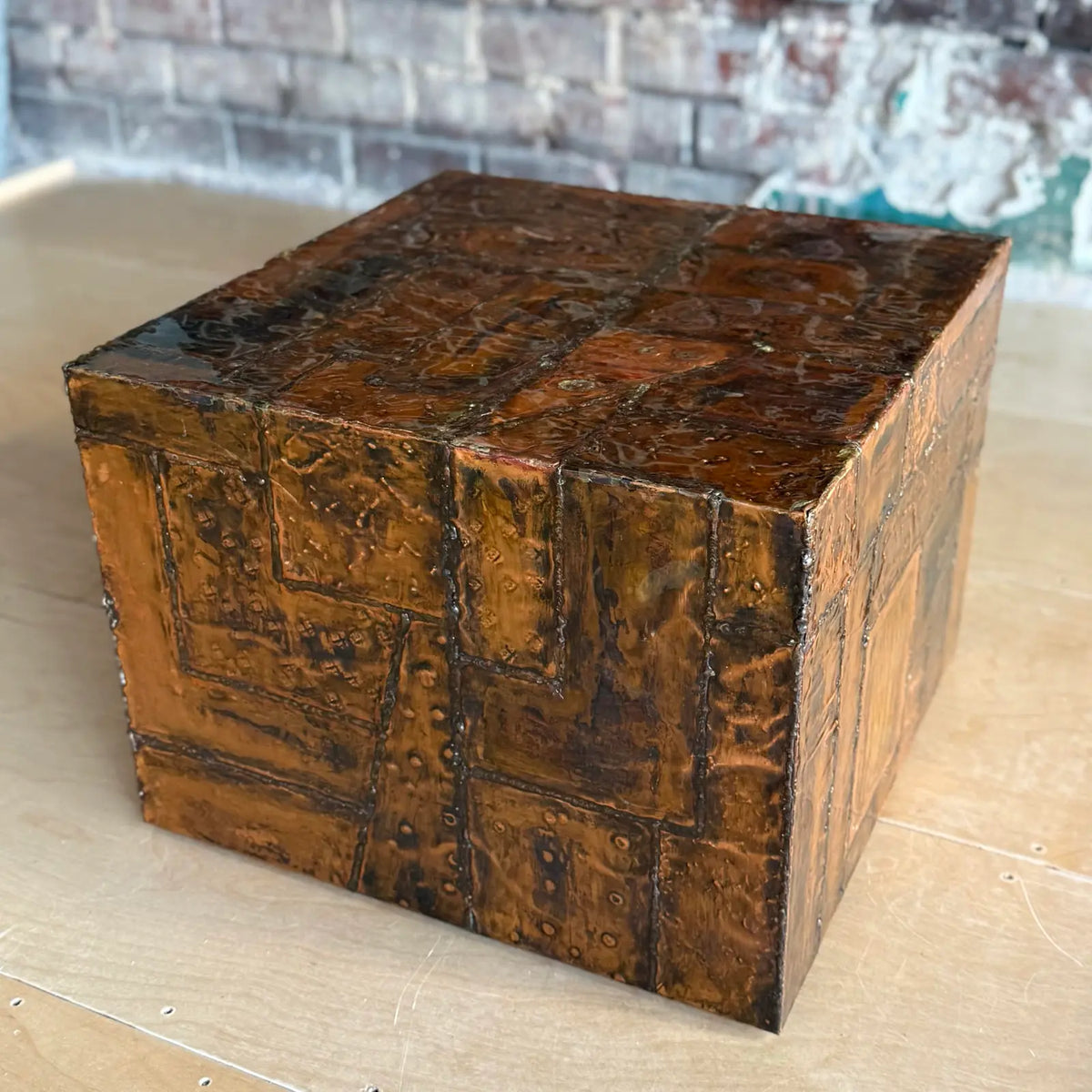 Paul Evans Copper Clad Backgammon Table Studio Made