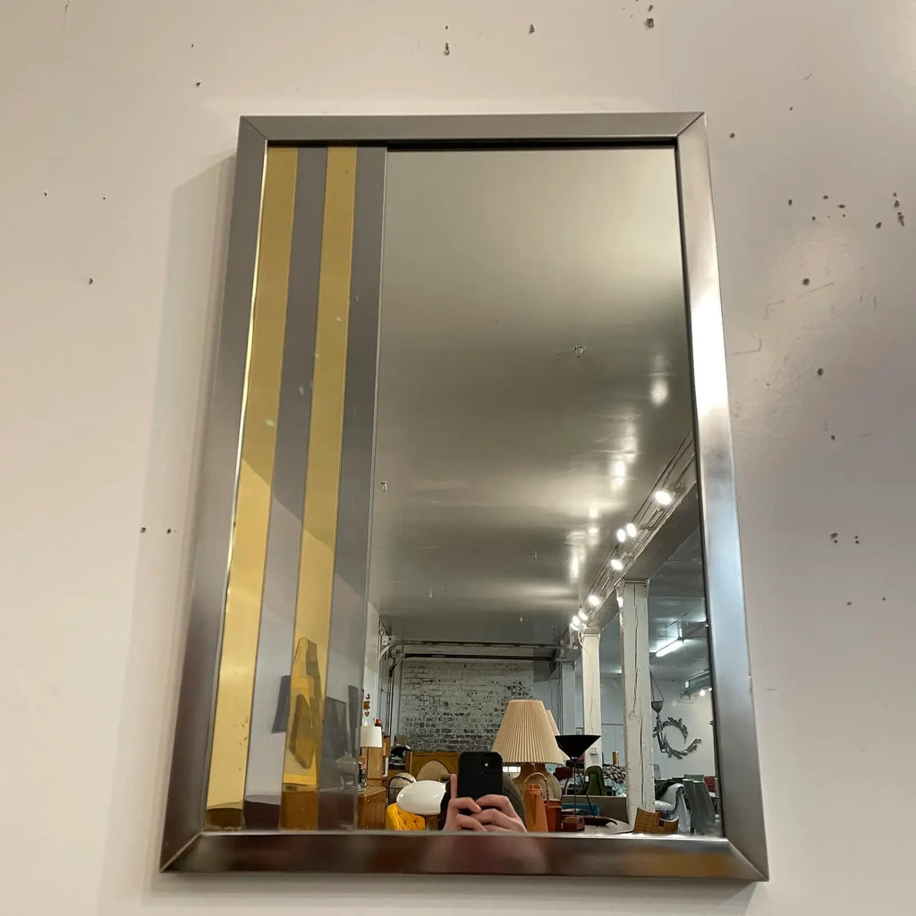 Paul Evans Style Mid Century Modern Mirror