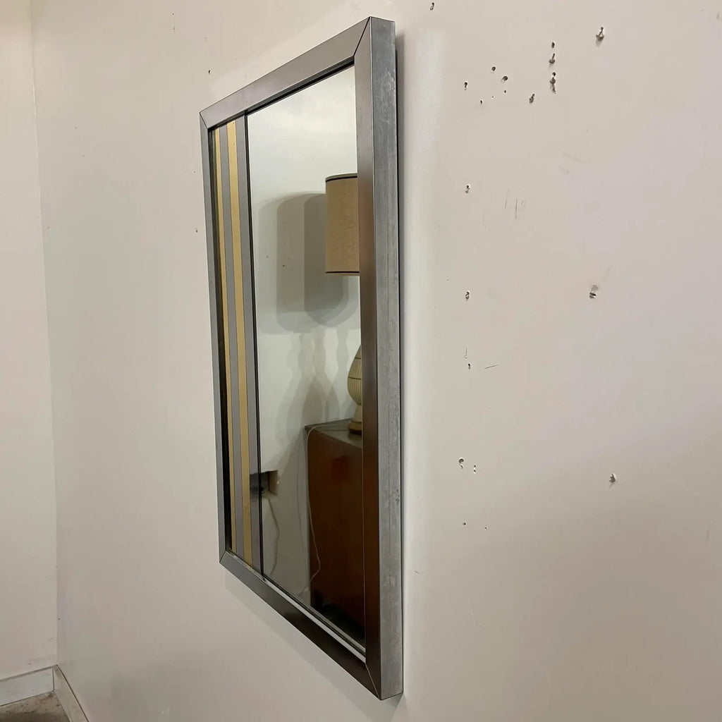 Paul Evans Style Mid Century Modern Mirror