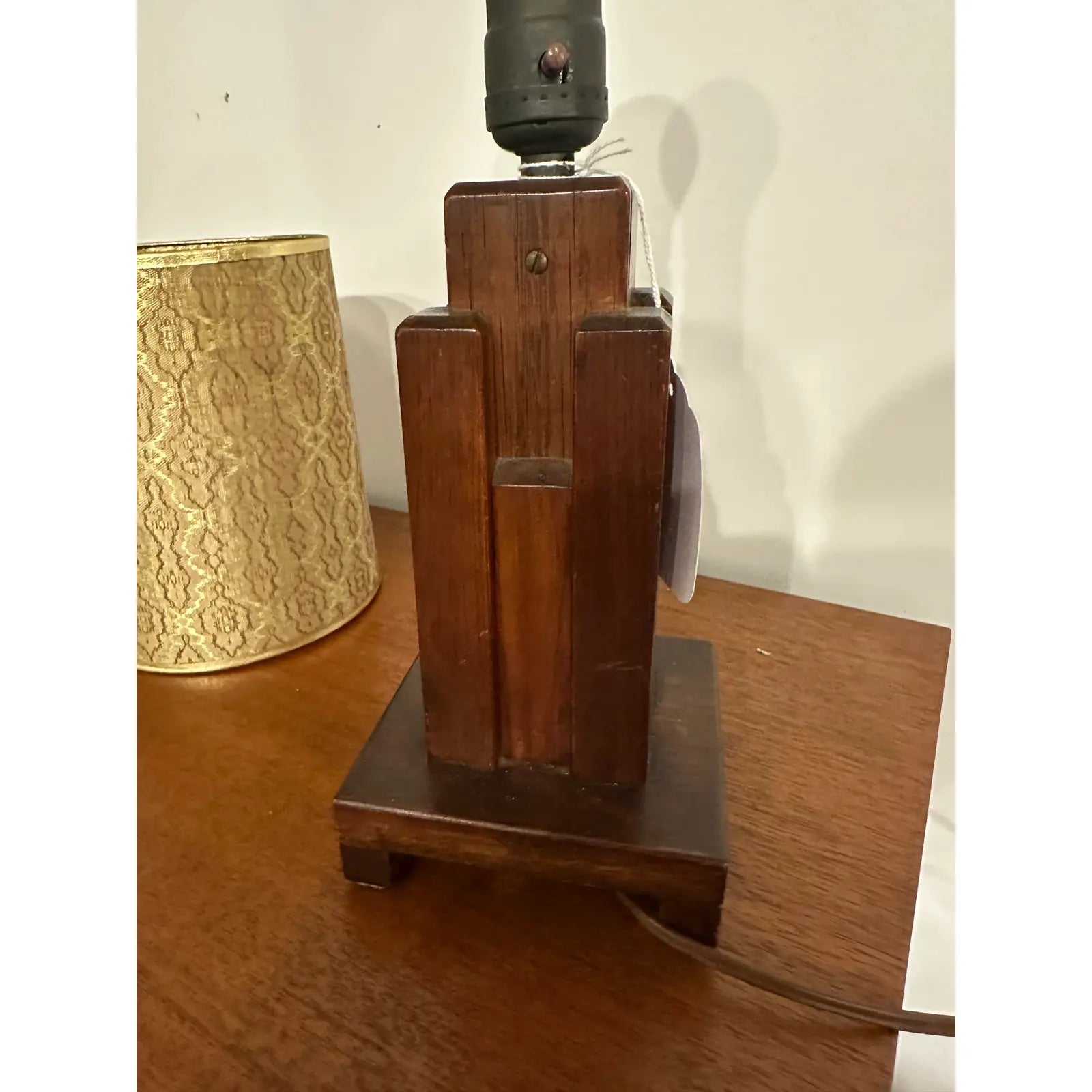 Paul Frankl Skyscraper Table Lamp Signed J Johnson 1939 Wood