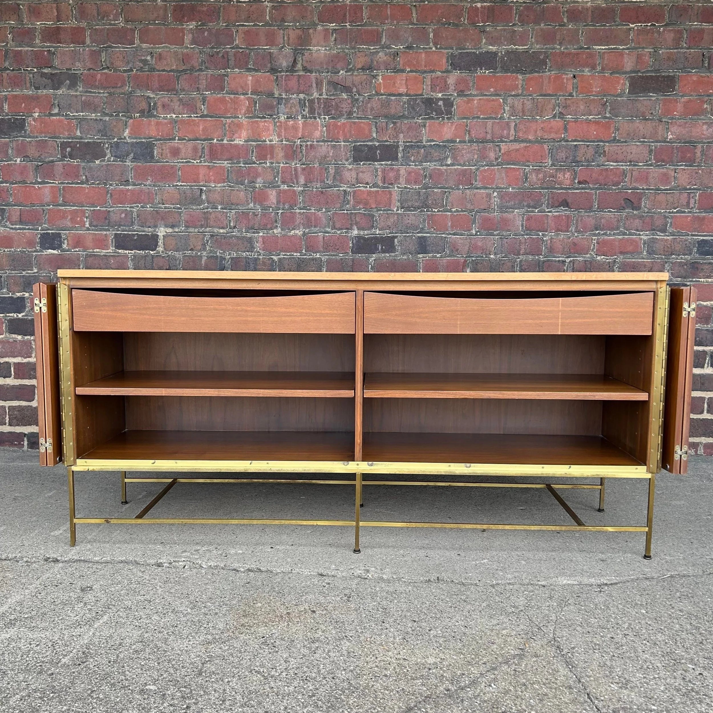Paul McCobb for Calvin Credenza With Brass Base