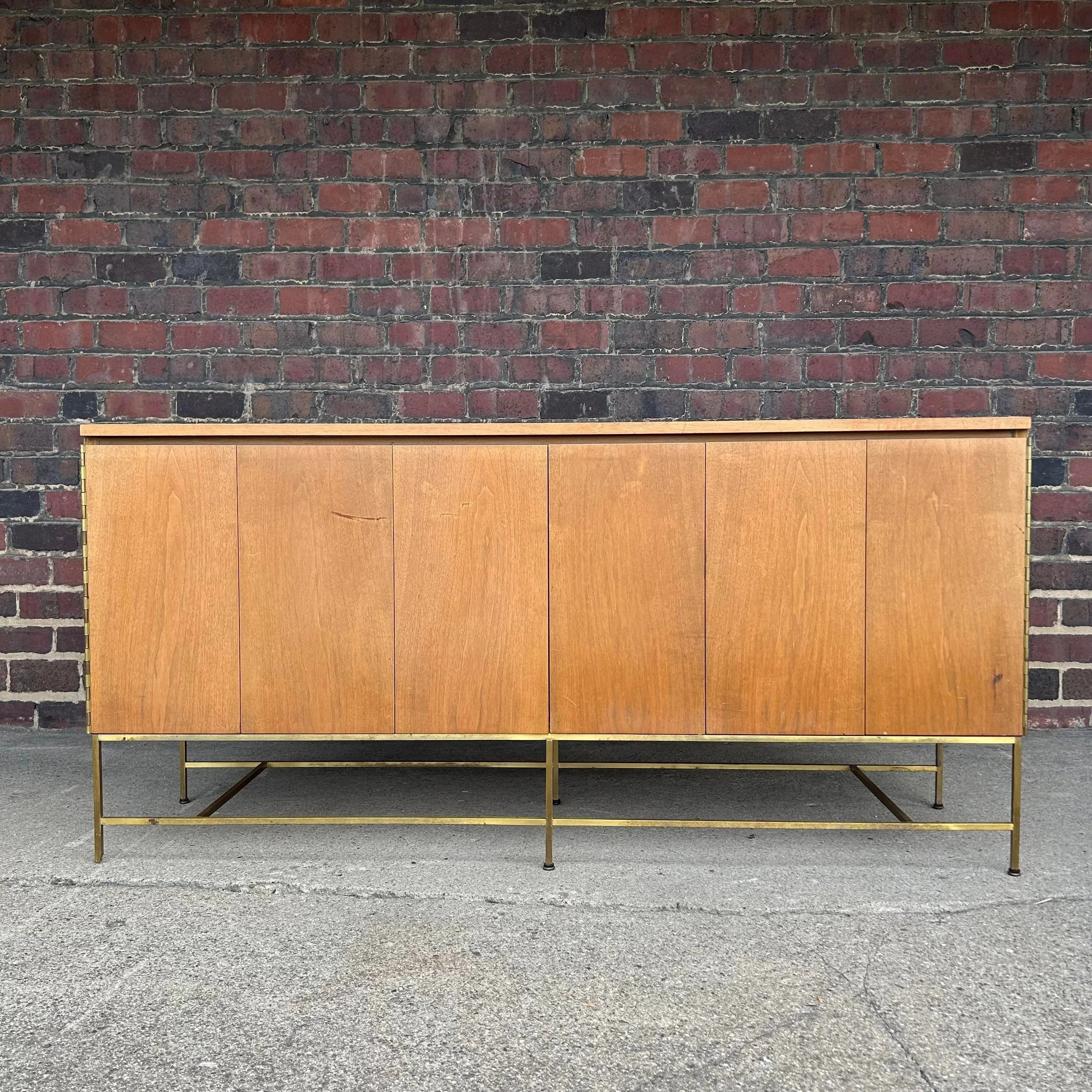 Paul McCobb for Calvin Credenza With Brass Base