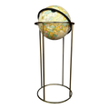 Paul McCobb Style Globe on Brass Stand