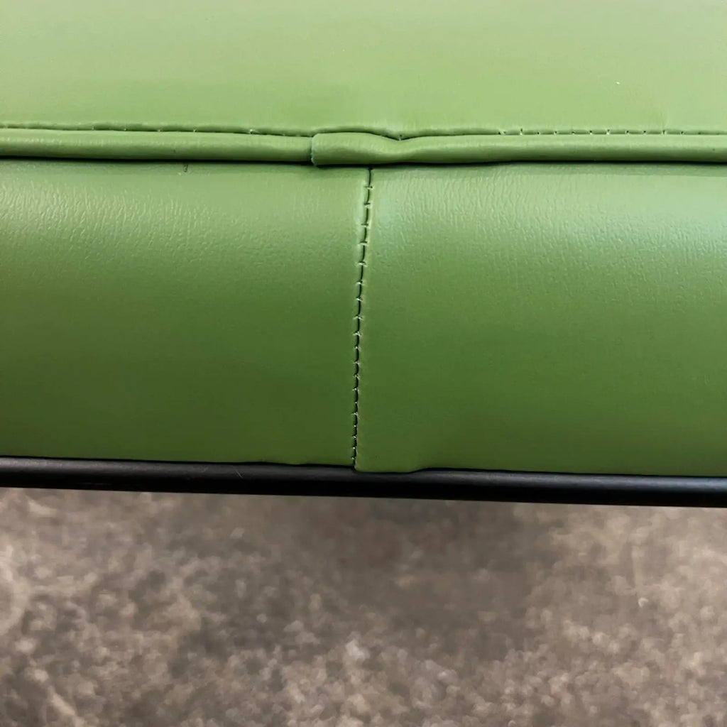 Paul McCobb Style Green Leatherette Ottoman