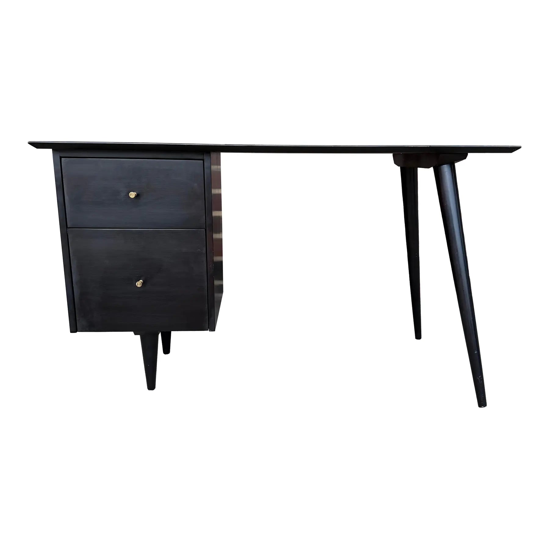 Paul McCobb Two Drawer Desk Ebonized the Black Mid-Century Modern