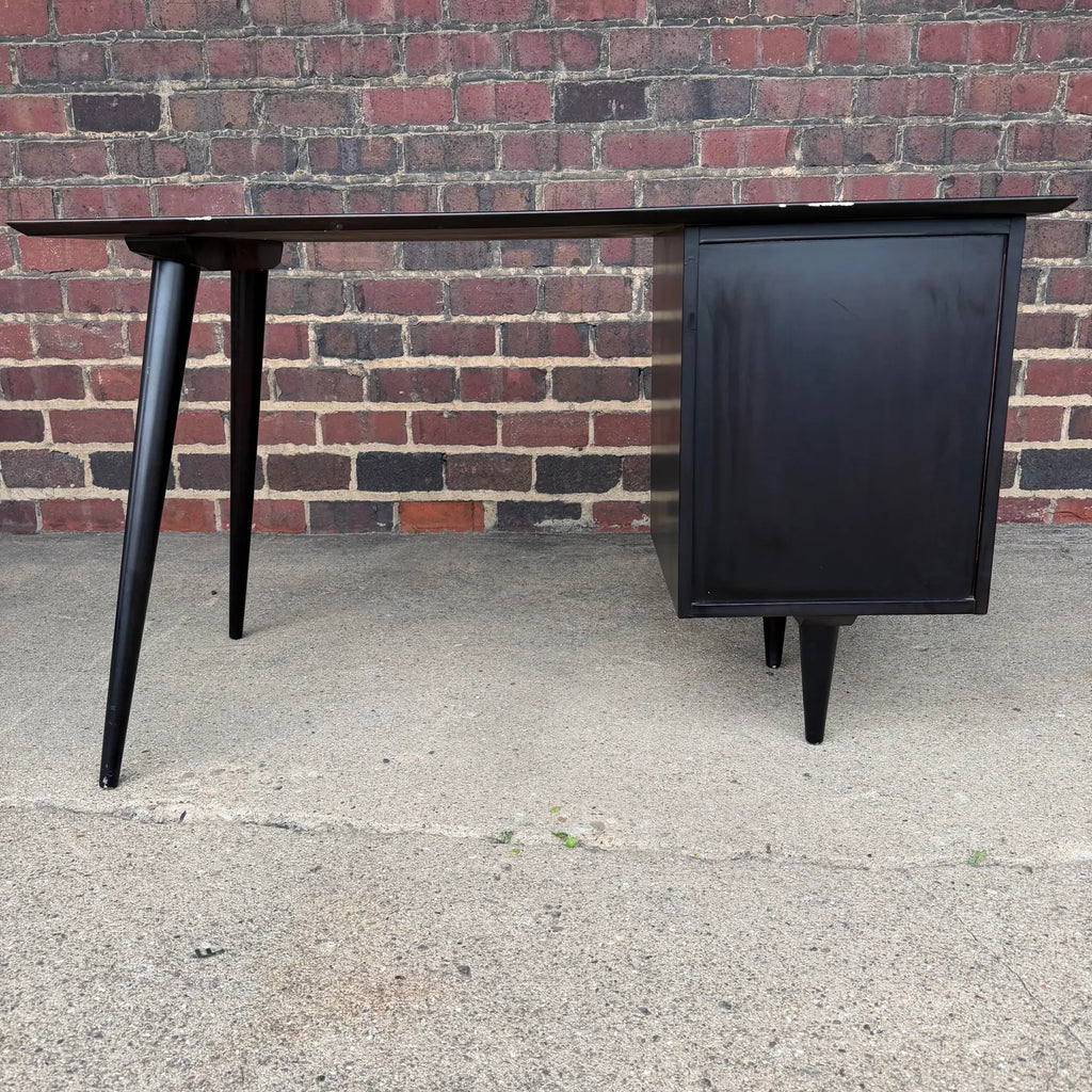 Paul McCobb Two Drawer Desk Ebonized the Black Mid-Century Modern