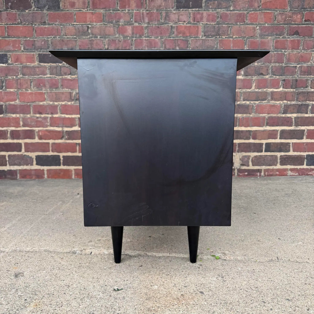 Paul McCobb Two Drawer Desk Ebonized the Black Mid-Century Modern