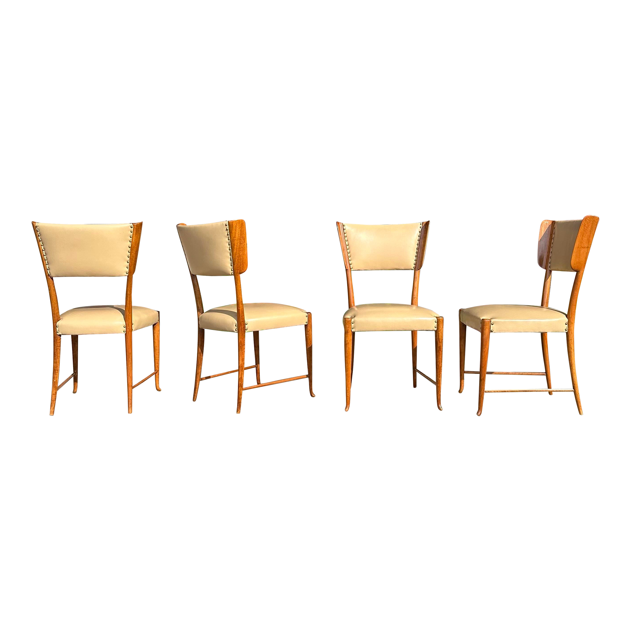 Paulo Buffa Dining Chairs Italian Mid Century Modern