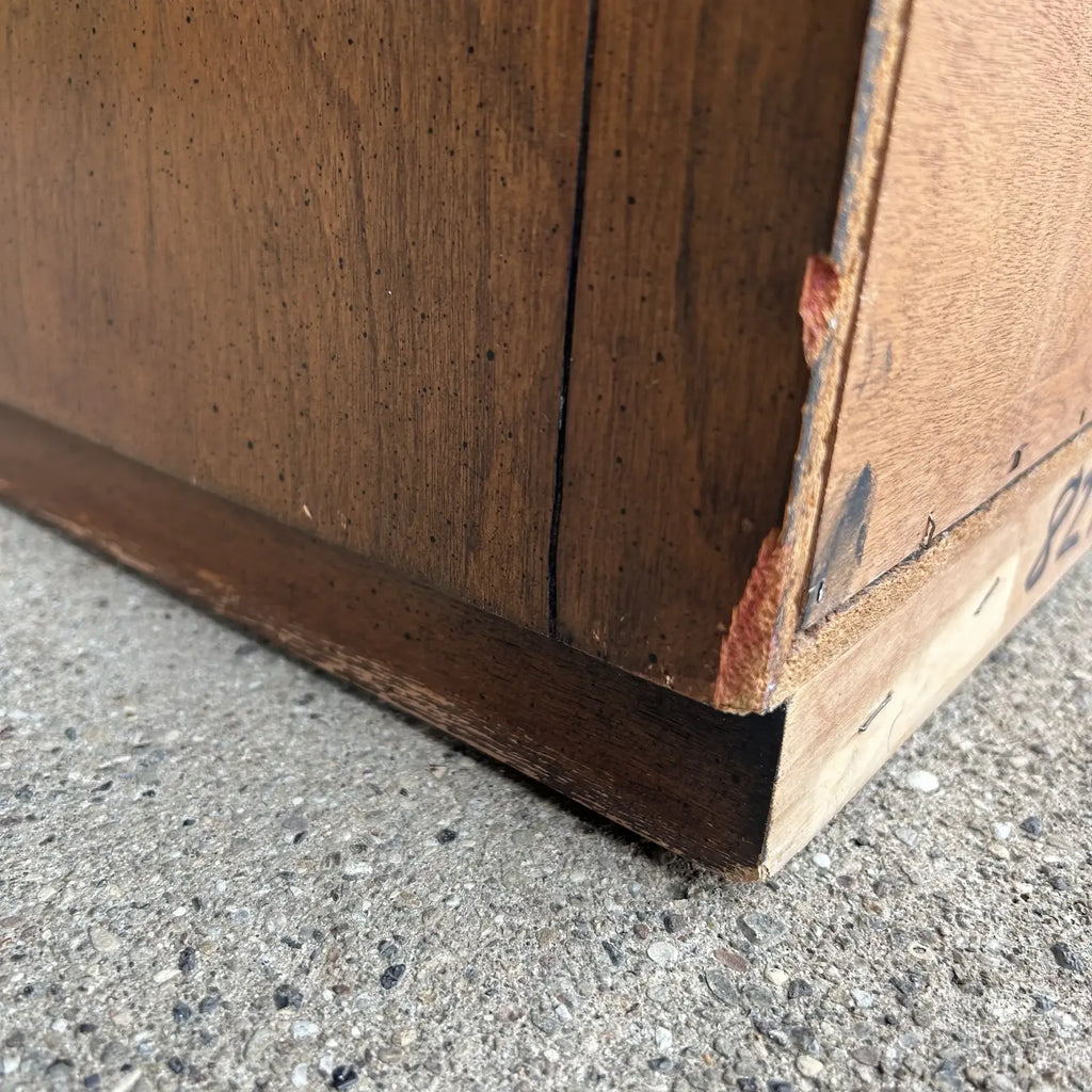 Petite Parzinger Style Hammered-Metal Fronted Cabinet