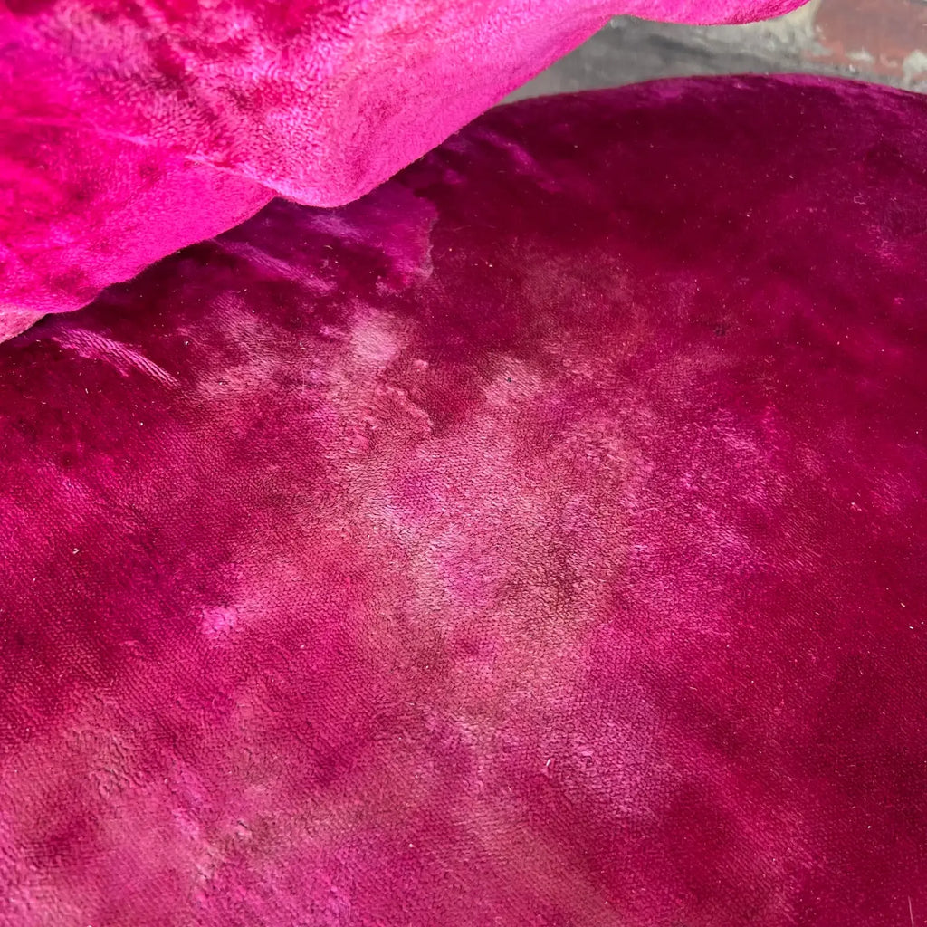 Pink Velvet Lucite Base Tub Chair Chair