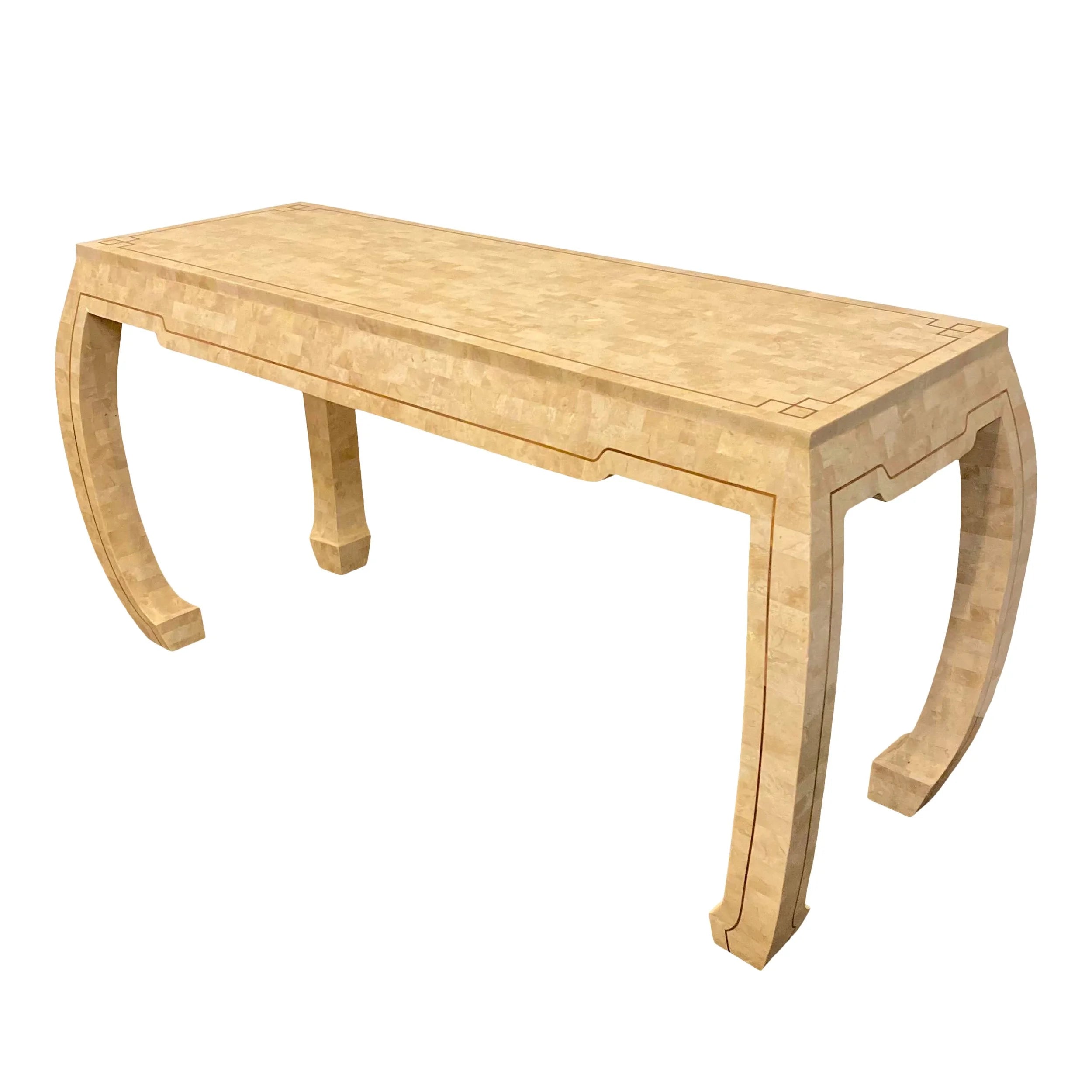 1980s Postmodern Tessellated Marble Console Table