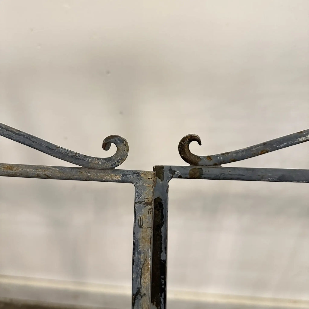 Mid 20th Century Woodard Iron Patio 5 Piece Sectional Sofa Orleans Pattern,
