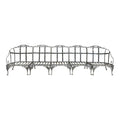 Mid 20th Century Woodard Iron Patio 5 Piece Sectional Sofa Orleans Pattern,