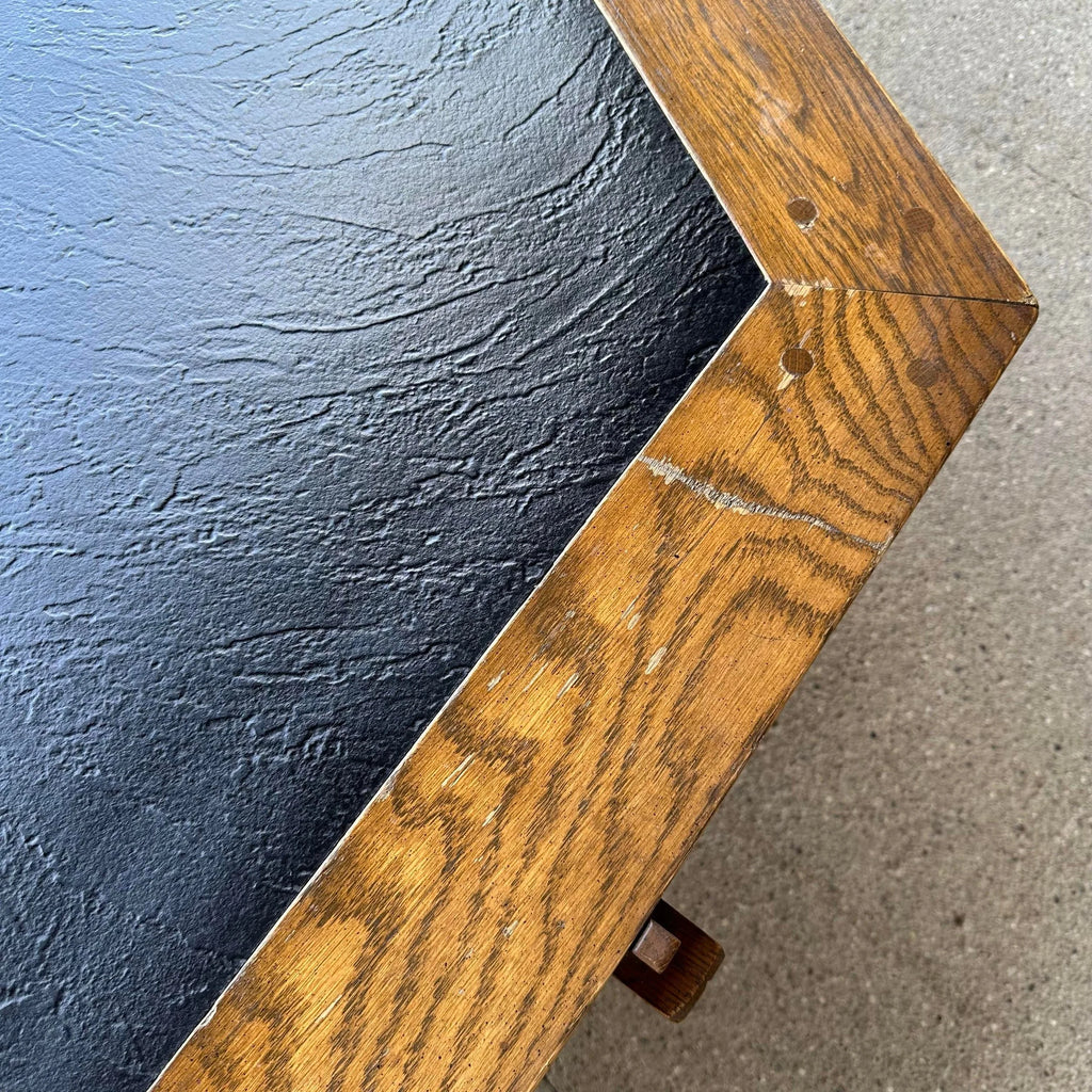 Ranch Oak Hexagonal Faux Slate Coffee Table