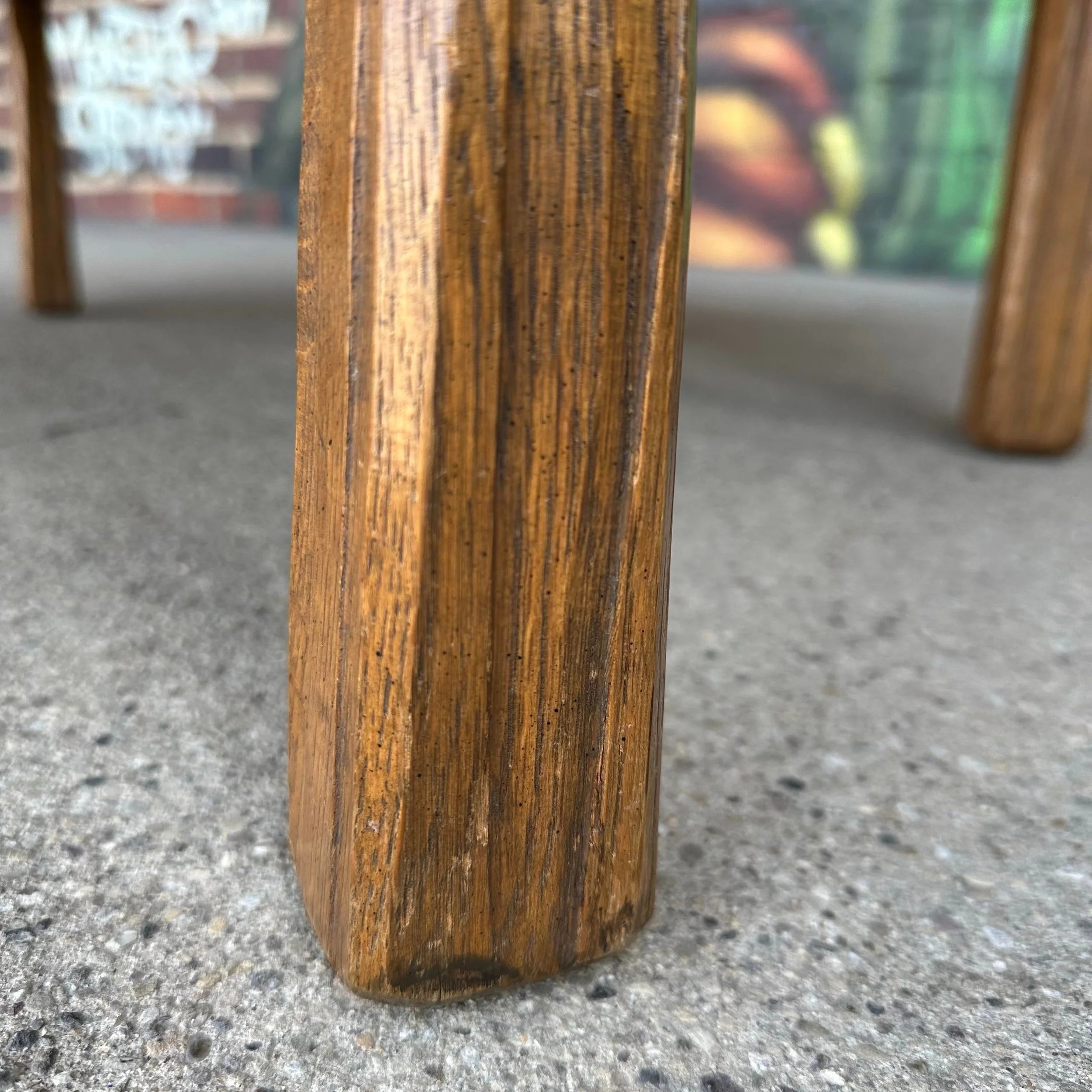 Ranch Oak Hexagonal Faux Slate Coffee Table