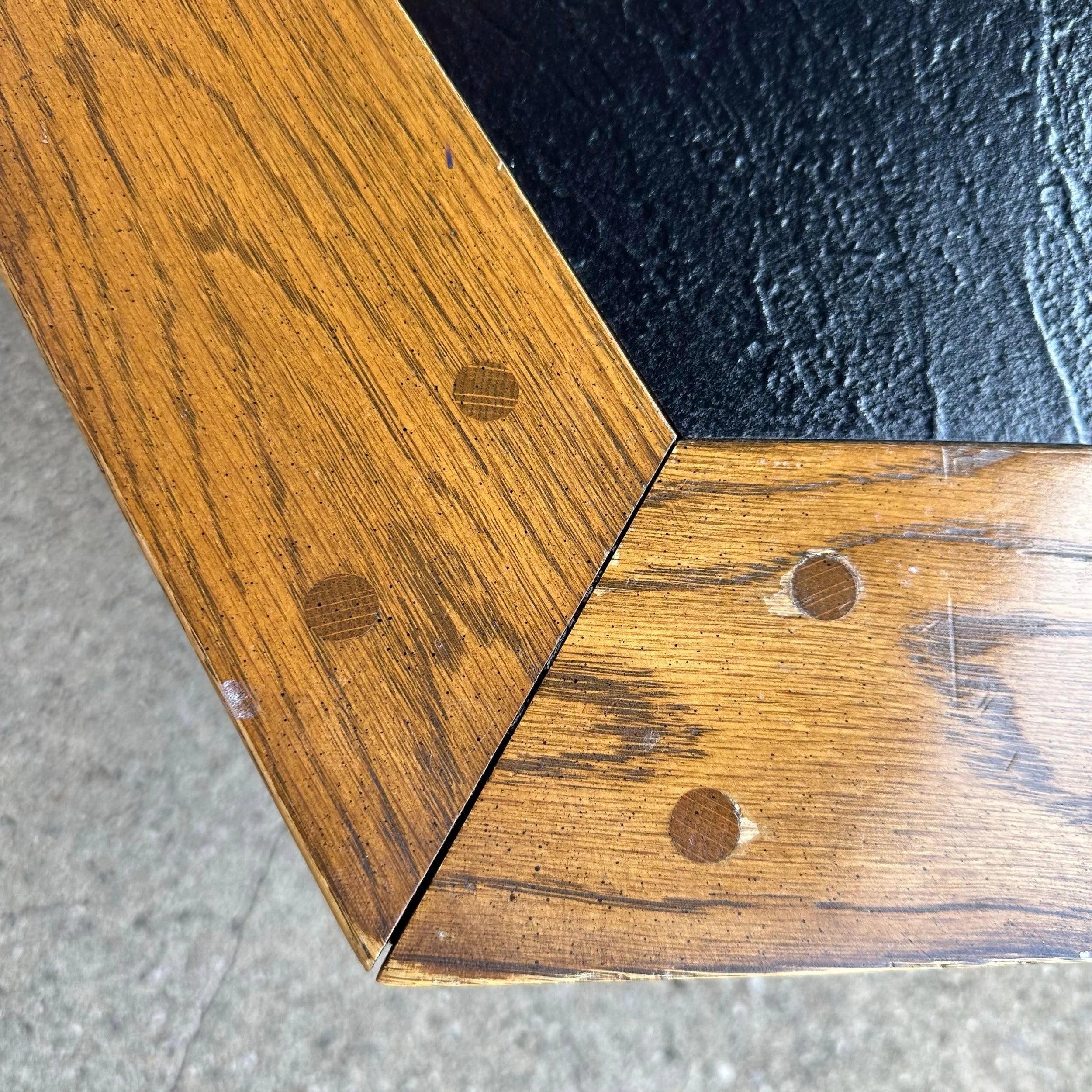 Ranch Oak Hexagonal Faux Slate Coffee Table