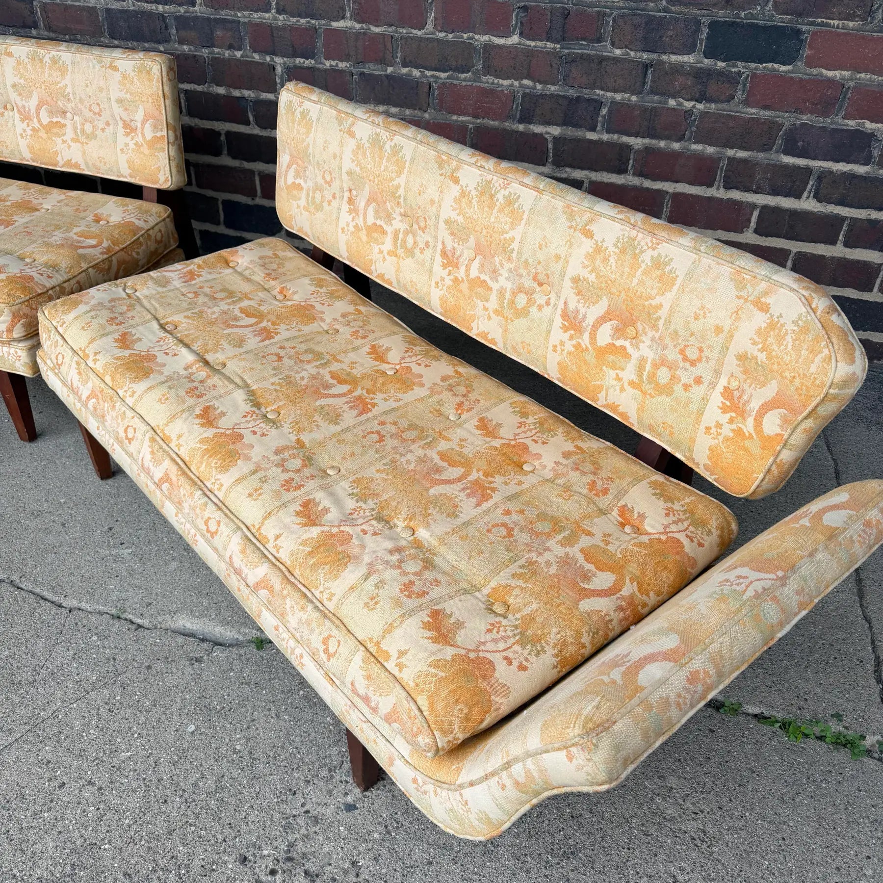 Rare Early Edward Wormley for Dunbar Two-Piece Gondola Sectional Sofa