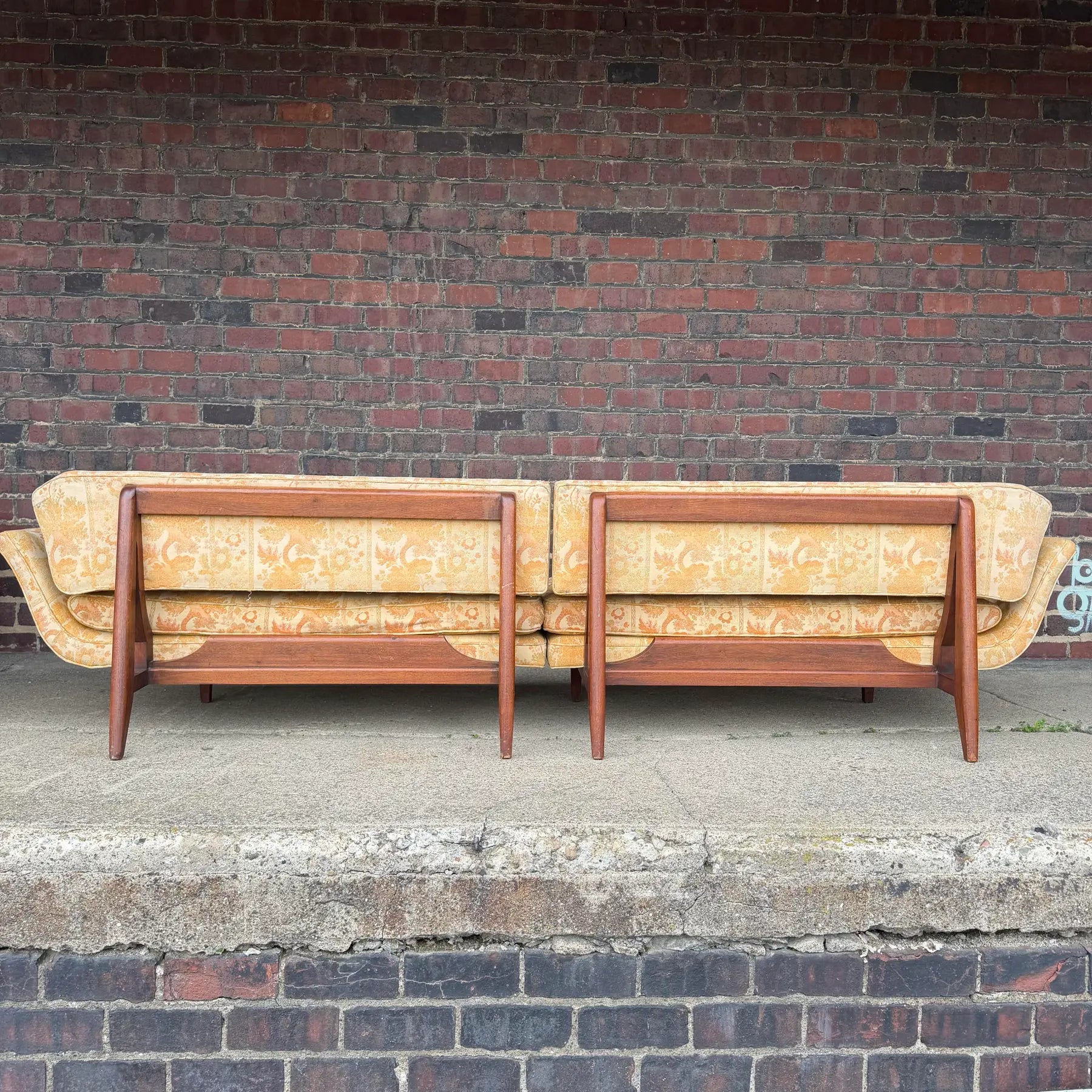Rare Early Edward Wormley for Dunbar Two-Piece Gondola Sectional Sofa