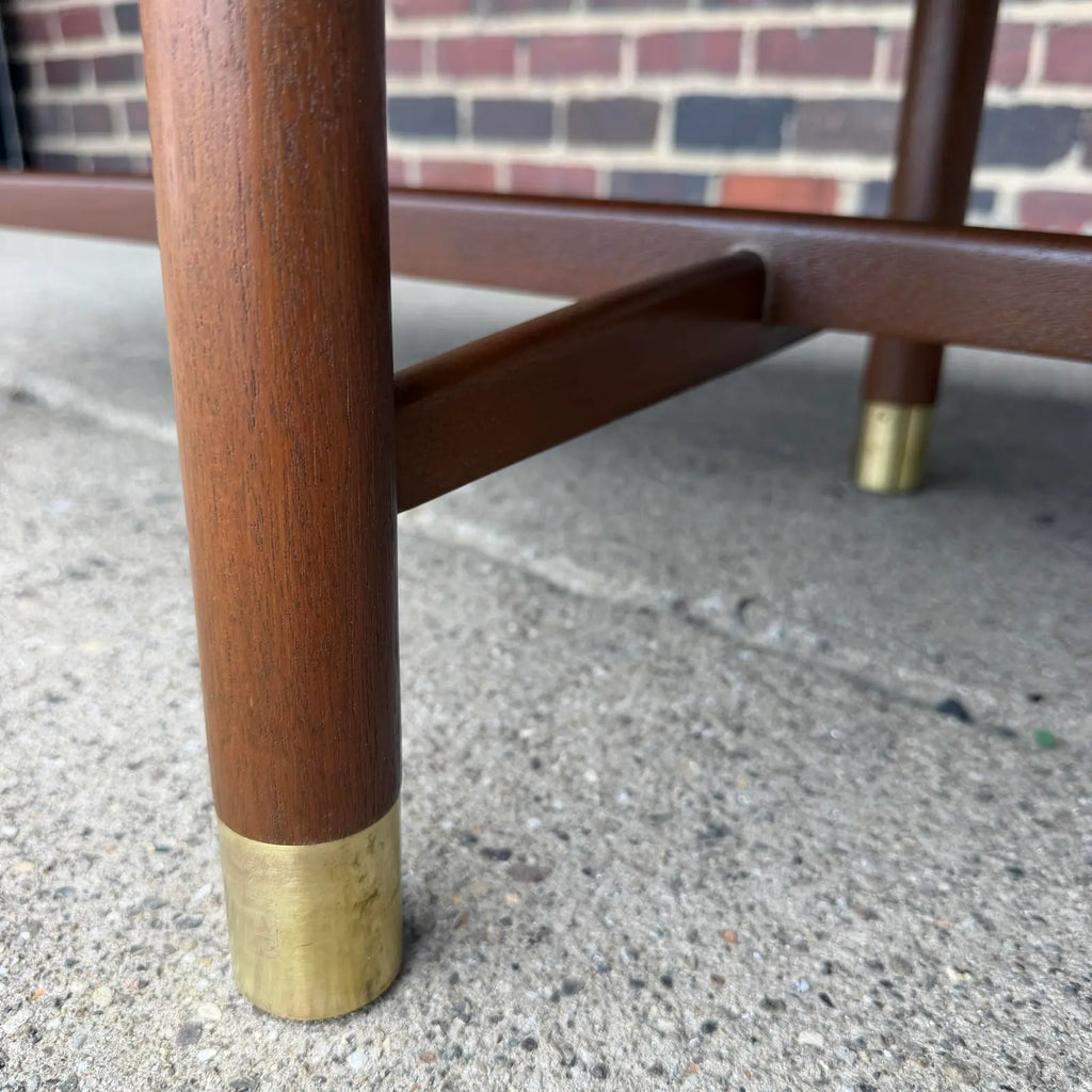 Refinished Mid Century Modern Walnut Surfboard Coffee Table