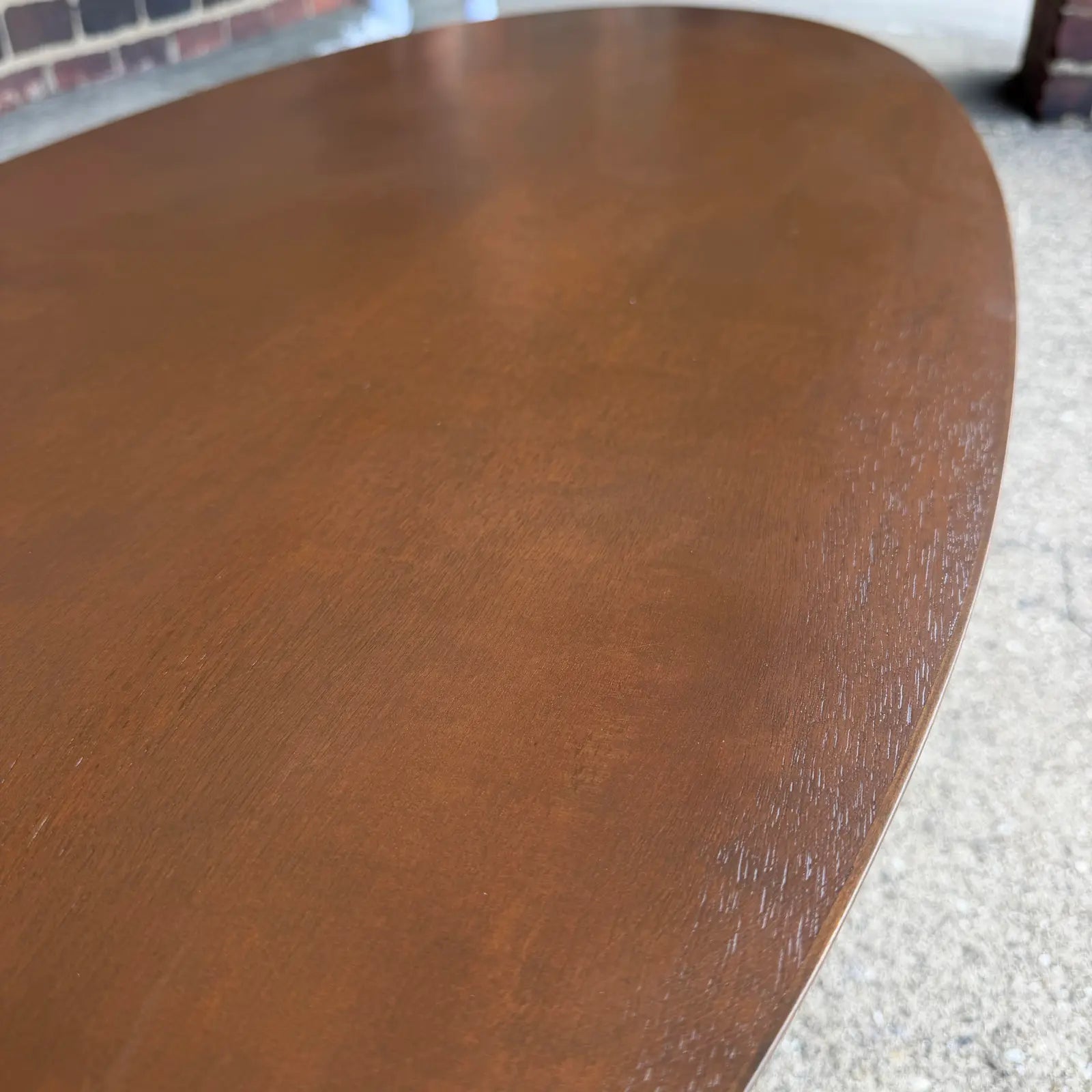 Refinished Mid Century Modern Walnut Surfboard Coffee Table