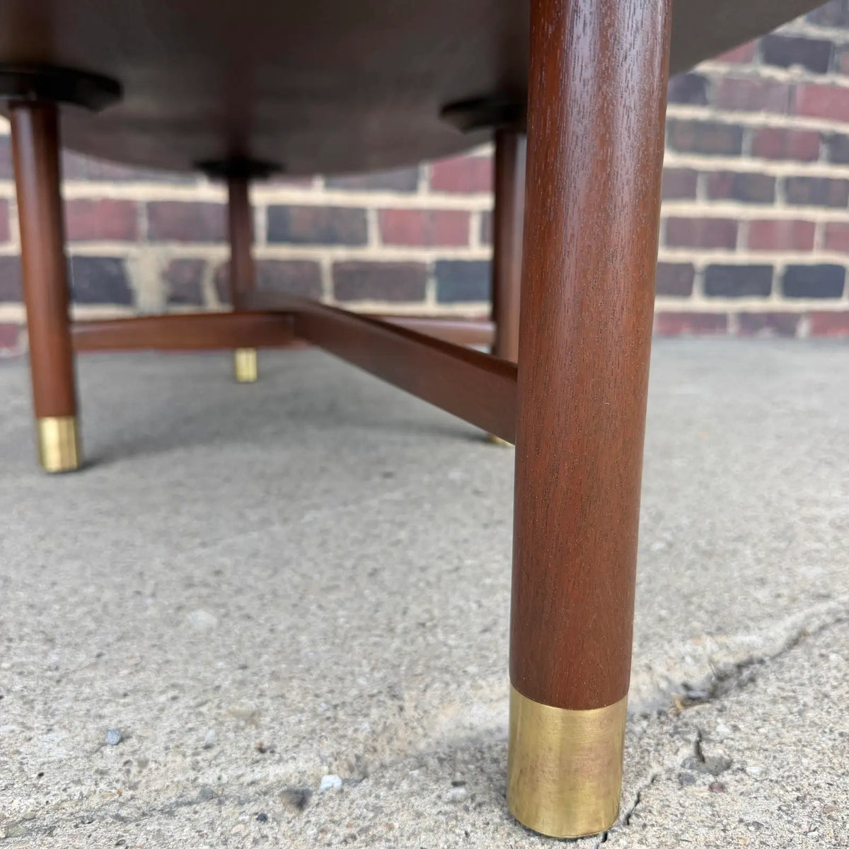 Refinished Mid Century Modern Walnut Surfboard Coffee Table