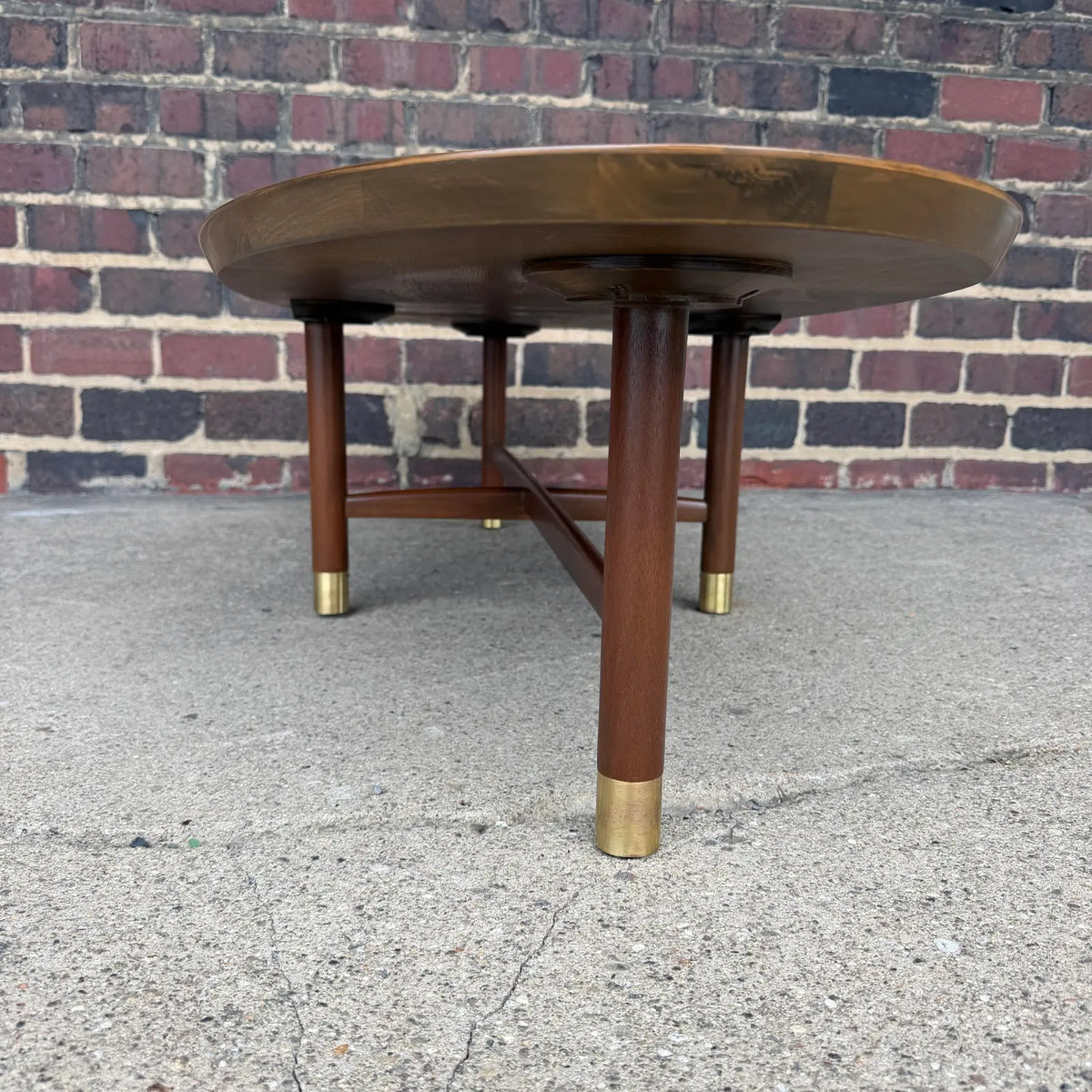 Refinished Mid Century Modern Walnut Surfboard Coffee Table