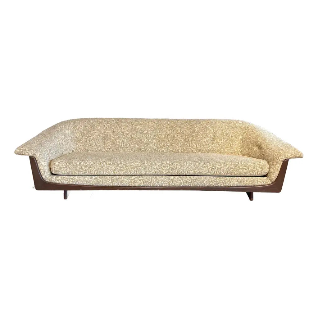 Reupholstered Yellow Gondola Sofa