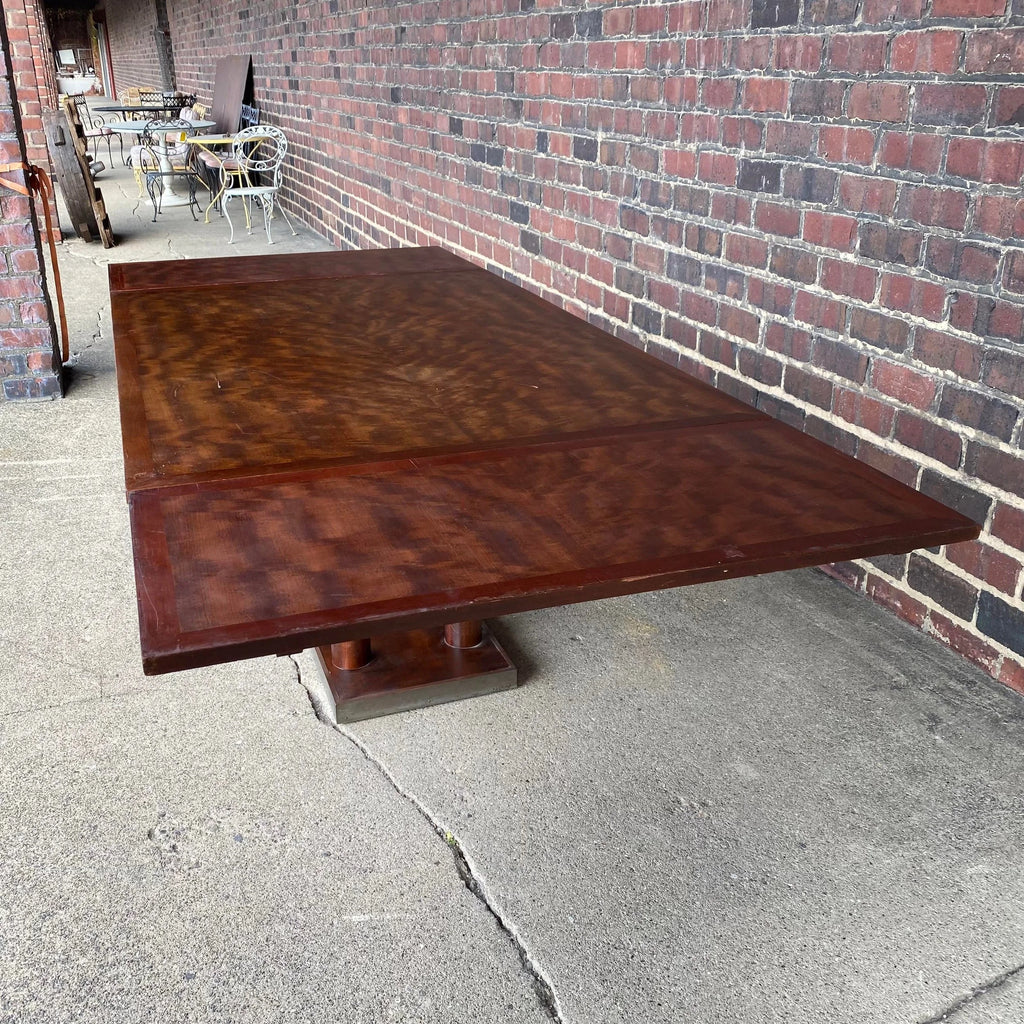 Roger Bal Art Deco Dinning Table Refractory Leaves