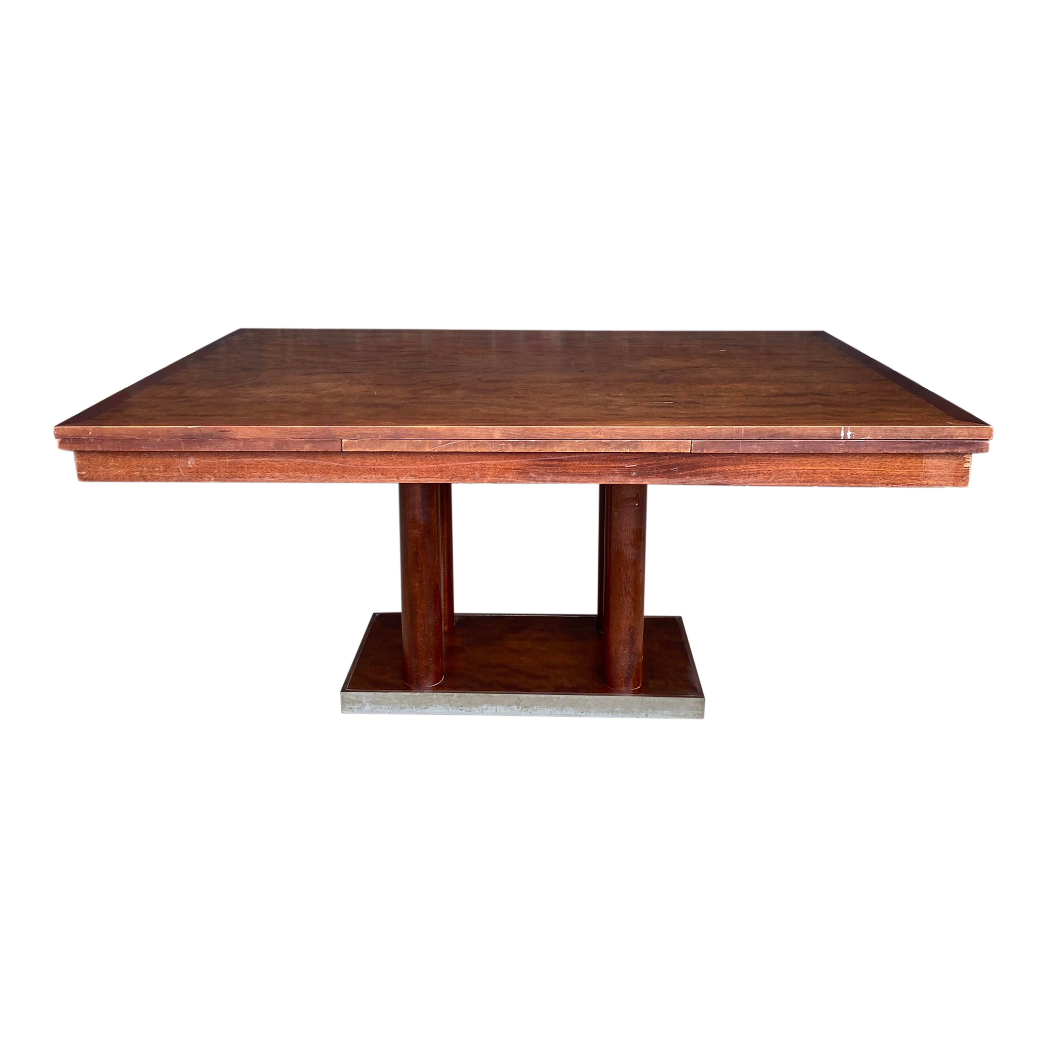 Roger Bal Art Deco Dinning Table Refractory Leaves