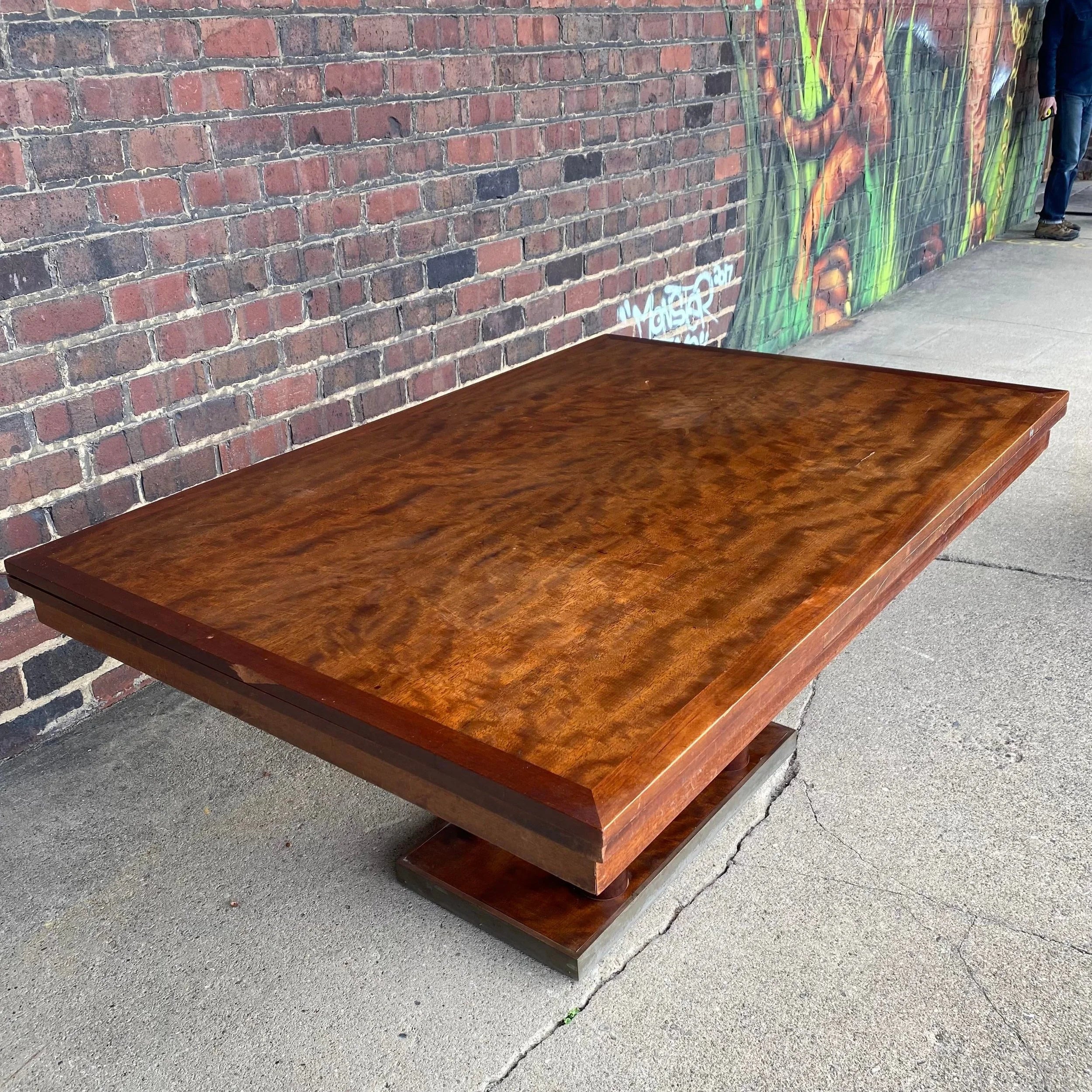 Roger Bal Art Deco Dinning Table Refractory Leaves