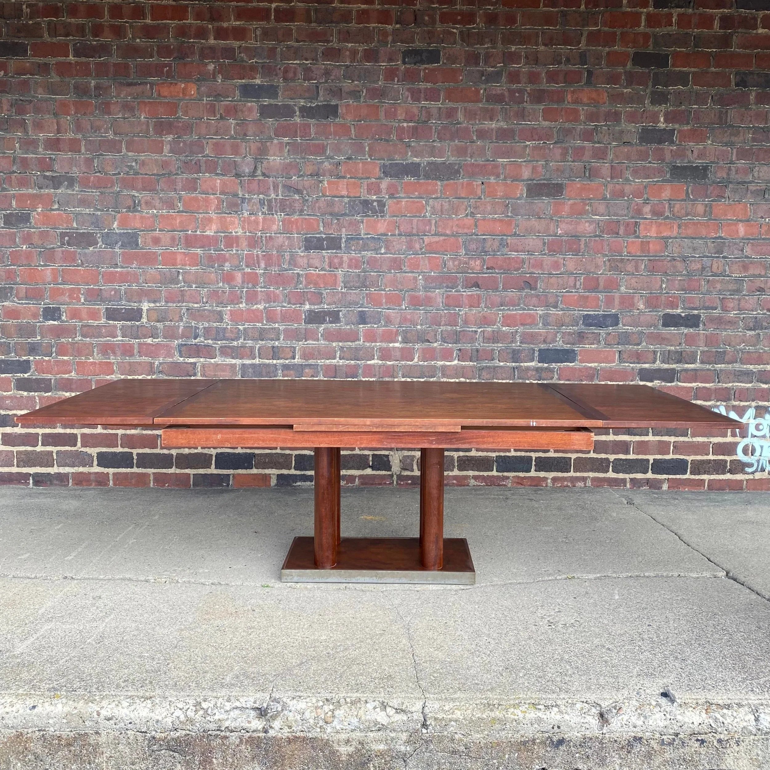 Roger Bal Art Deco Dinning Table Refractory Leaves