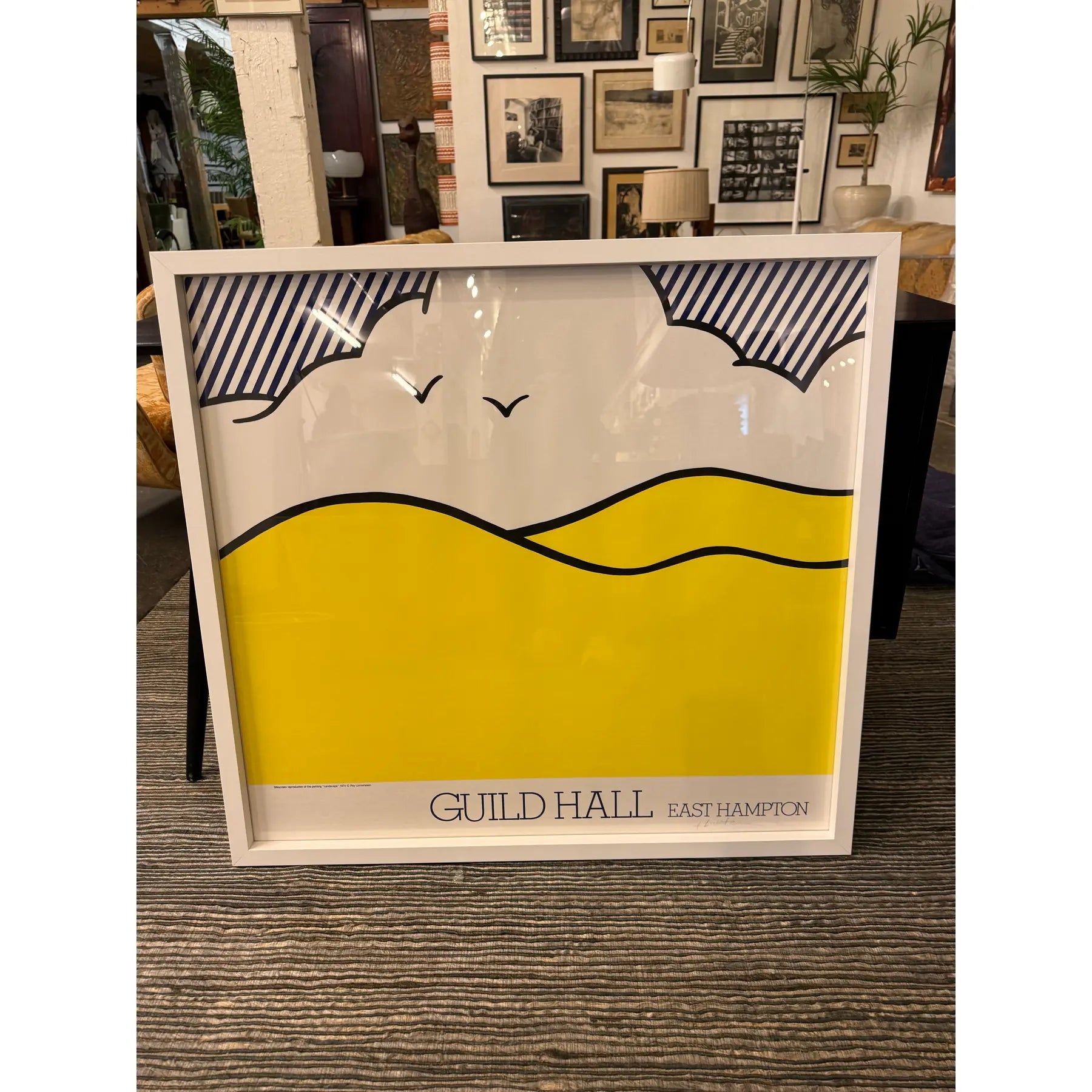 Roy Lichtenstein “Guild Hall East Hampton” Poster, Signed & Numbered, 1980 – Framed