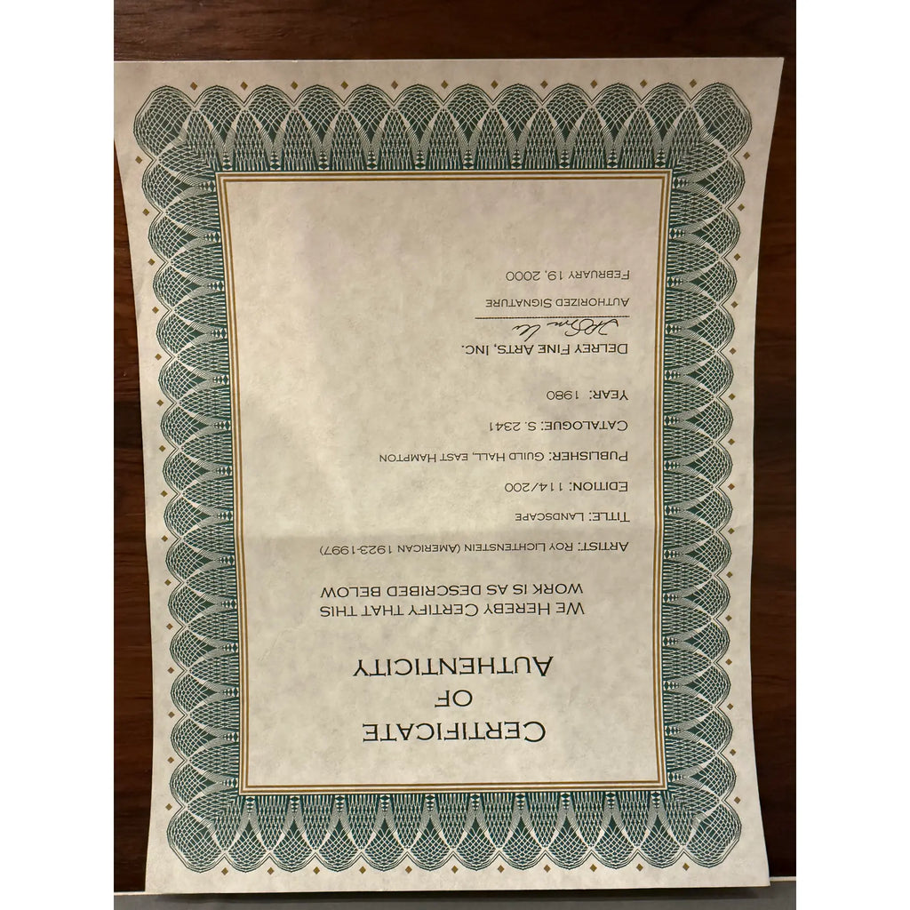Roy Lichtenstein “Guild Hall East Hampton” Poster, Signed & Numbered, 1980 – Framed