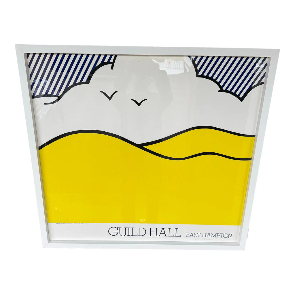 Roy Lichtenstein “Guild Hall East Hampton” Poster, Signed & Numbered, 1980 – Framed