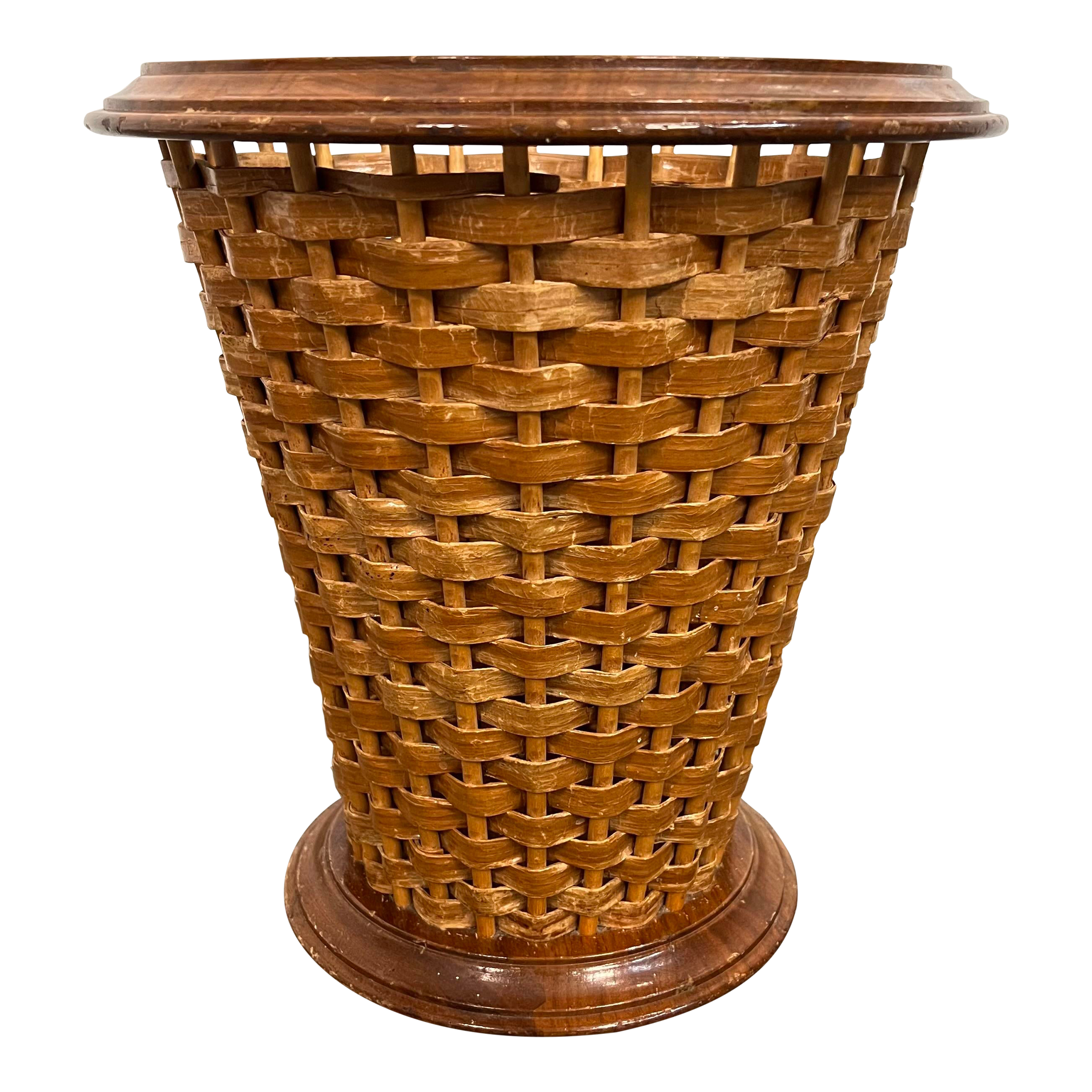 Rude Osolnik Danish American Modern Woven Wastebasket