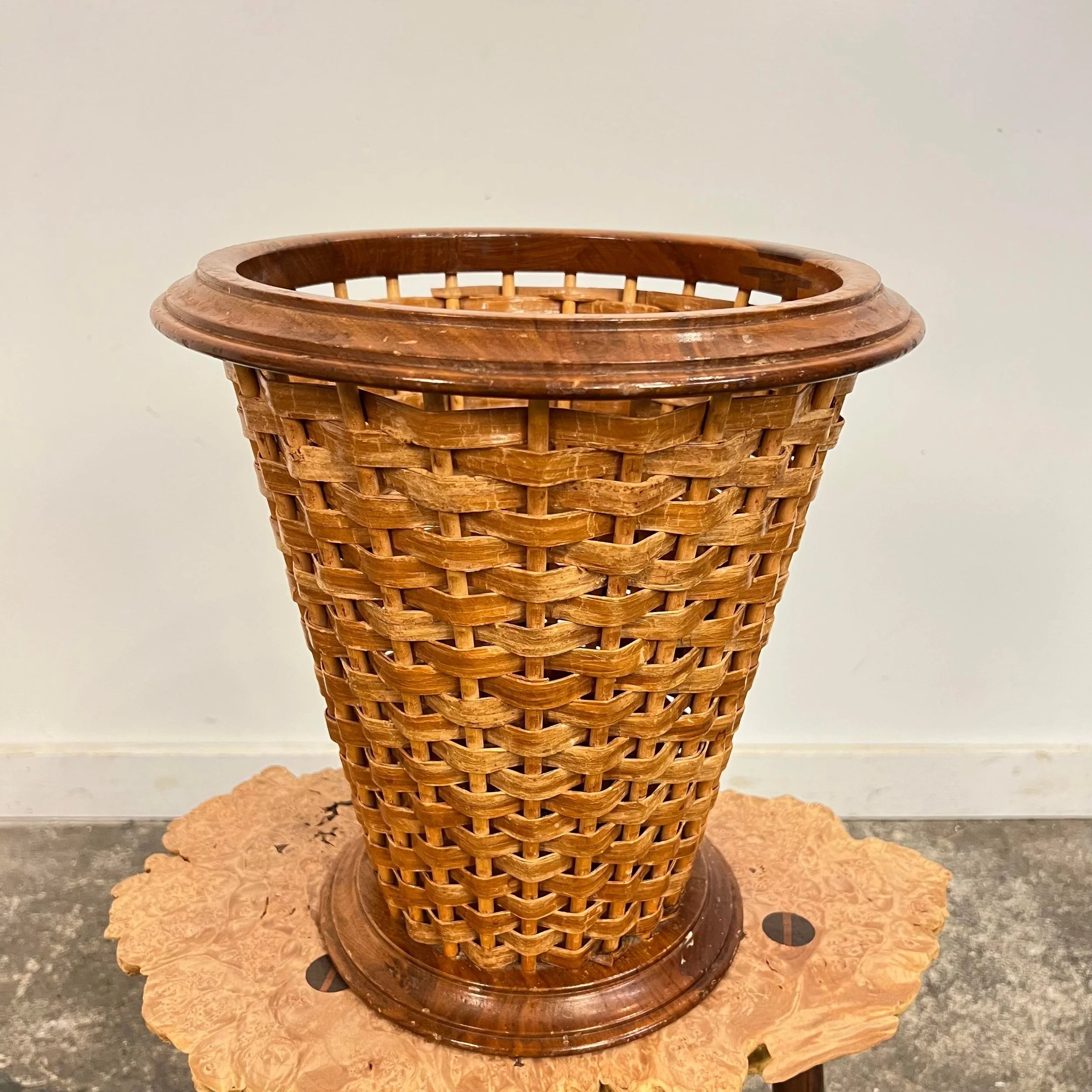 Rude Osolnik Danish American Modern Woven Wastebasket