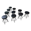 Set of 10 Fredrick Wineberg Style Iron Swivel Stools
