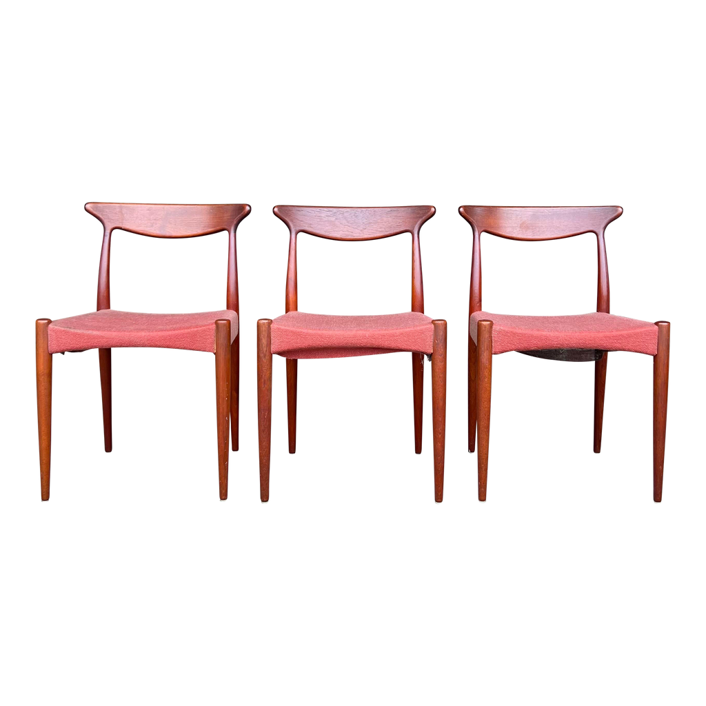 Set of 3 Arne Hovmand Olsen for Mogens Dining Chairs