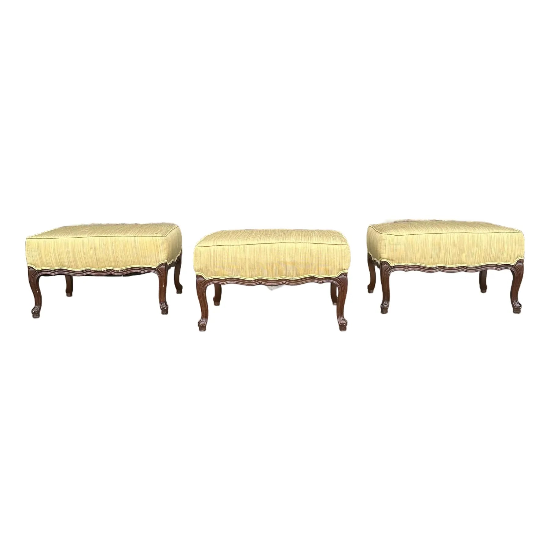 Set of 3 Ottomans for Chair Large Tomasville