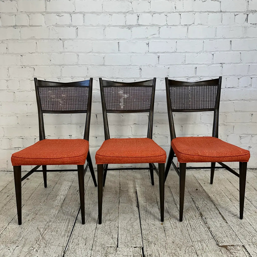 Set of 3 Paul McCobb Black Dining Chairs