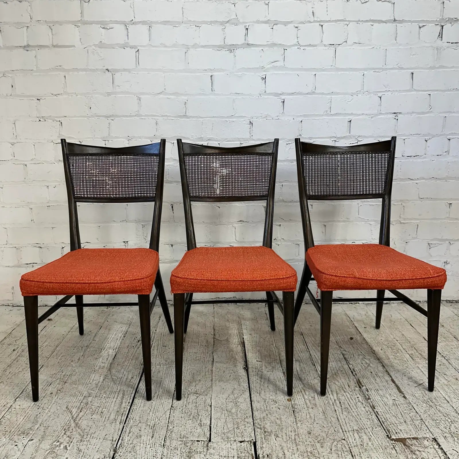 Set of 3 Paul McCobb Black Dining Chairs